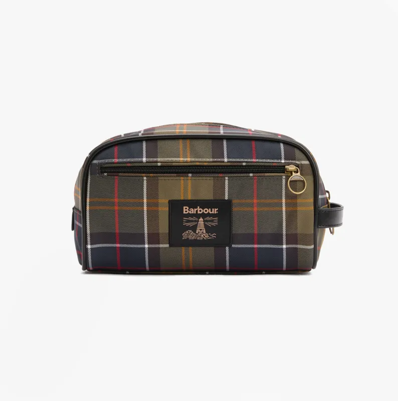 Barbour TARTAN Mens Washbag Classic/Beacon sold by Shuperb