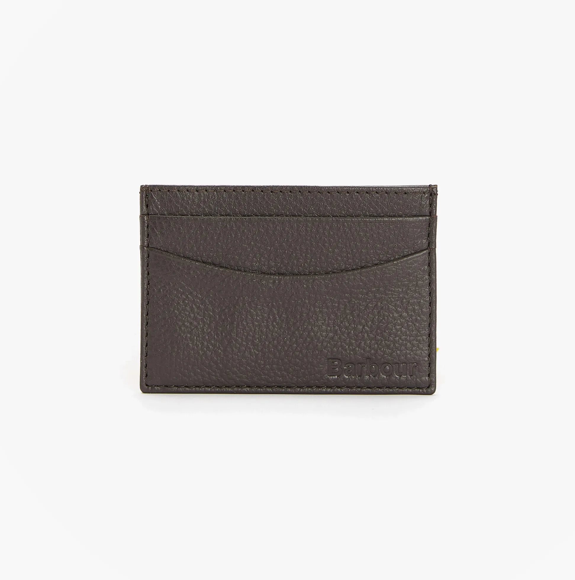 Barbour AMBLE LEATHER Mens Card Holder Dark Brown sold by Shuperb