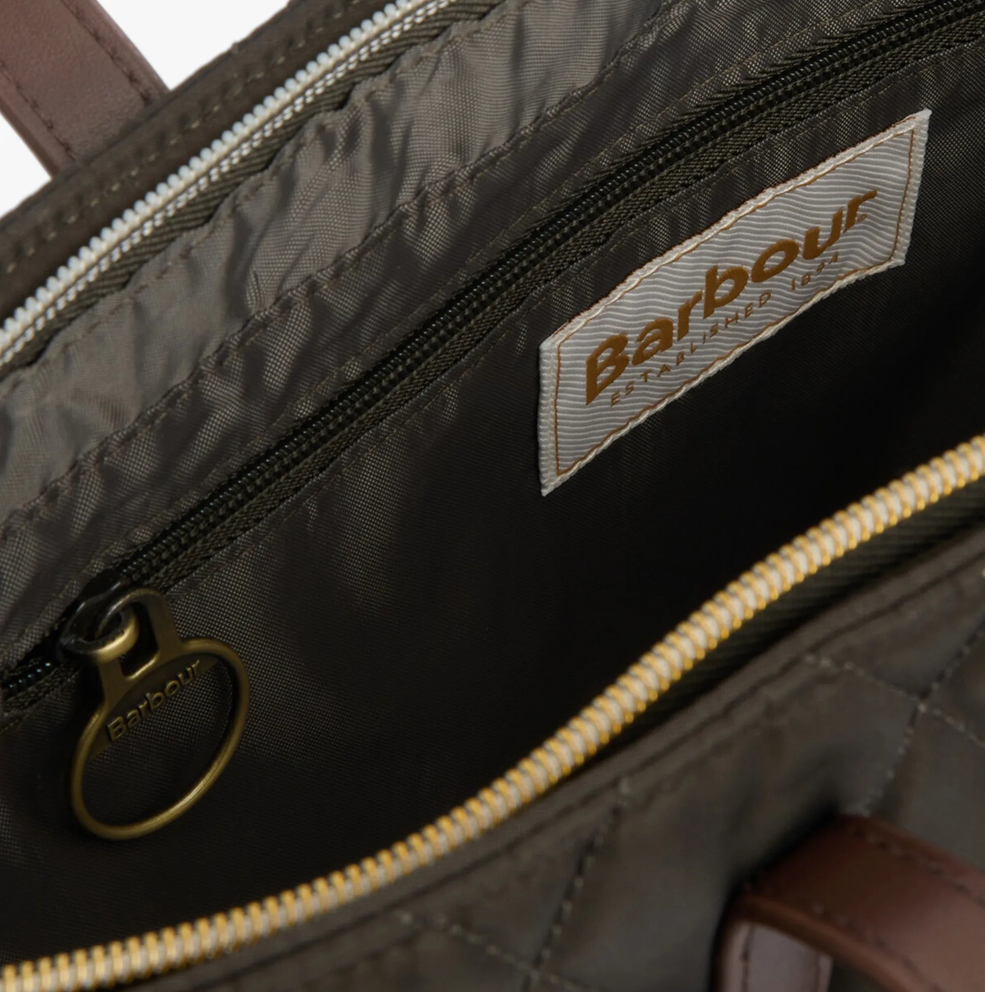 Barbour QUILTED Womens Tote Bag & Purse Olive sold by Shuperb product image thumbnail 4