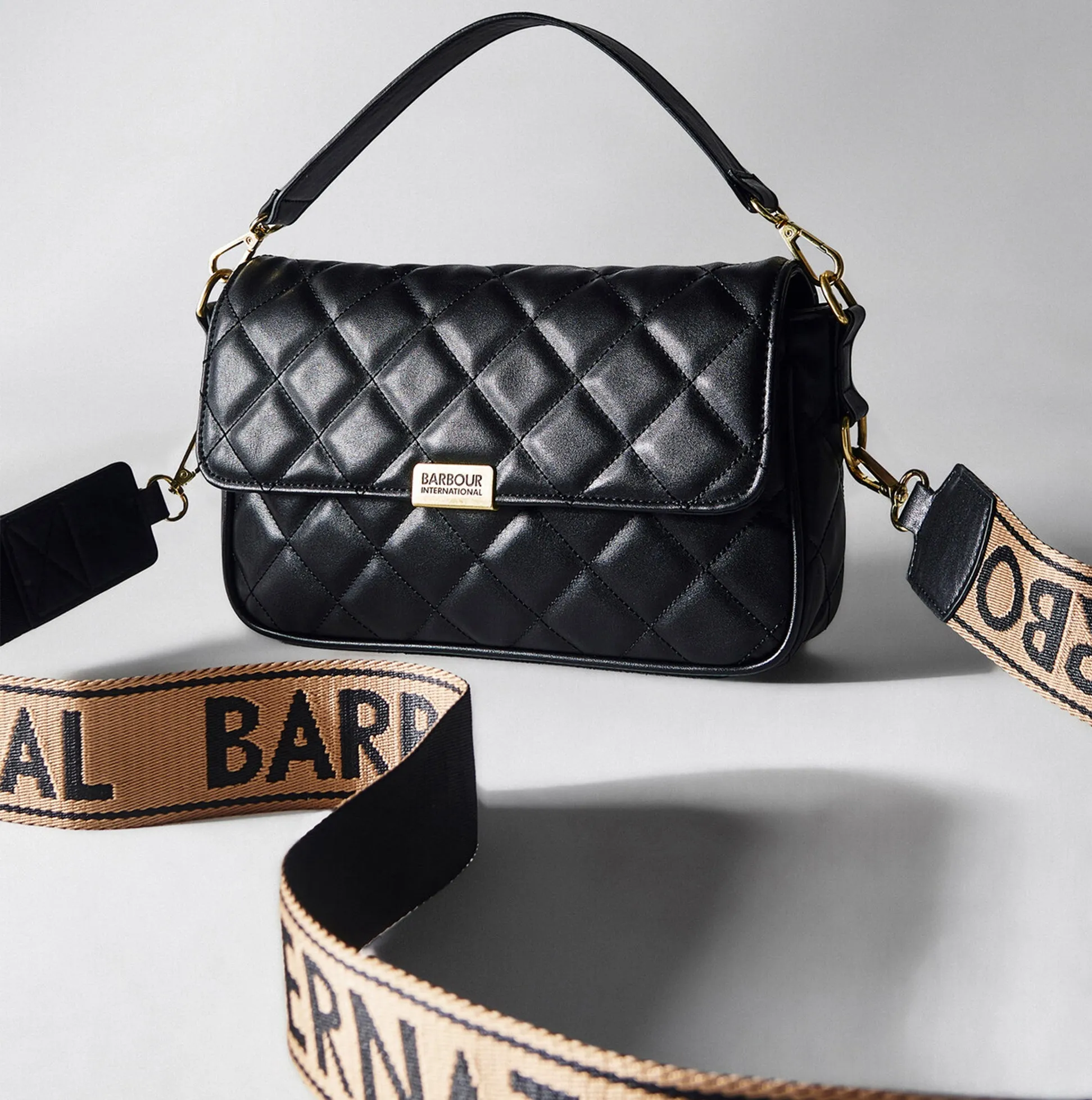 Barbour QUILTED SOHO Womens Crossbody Bag Black sold by Shuperb product image thumbnail 3