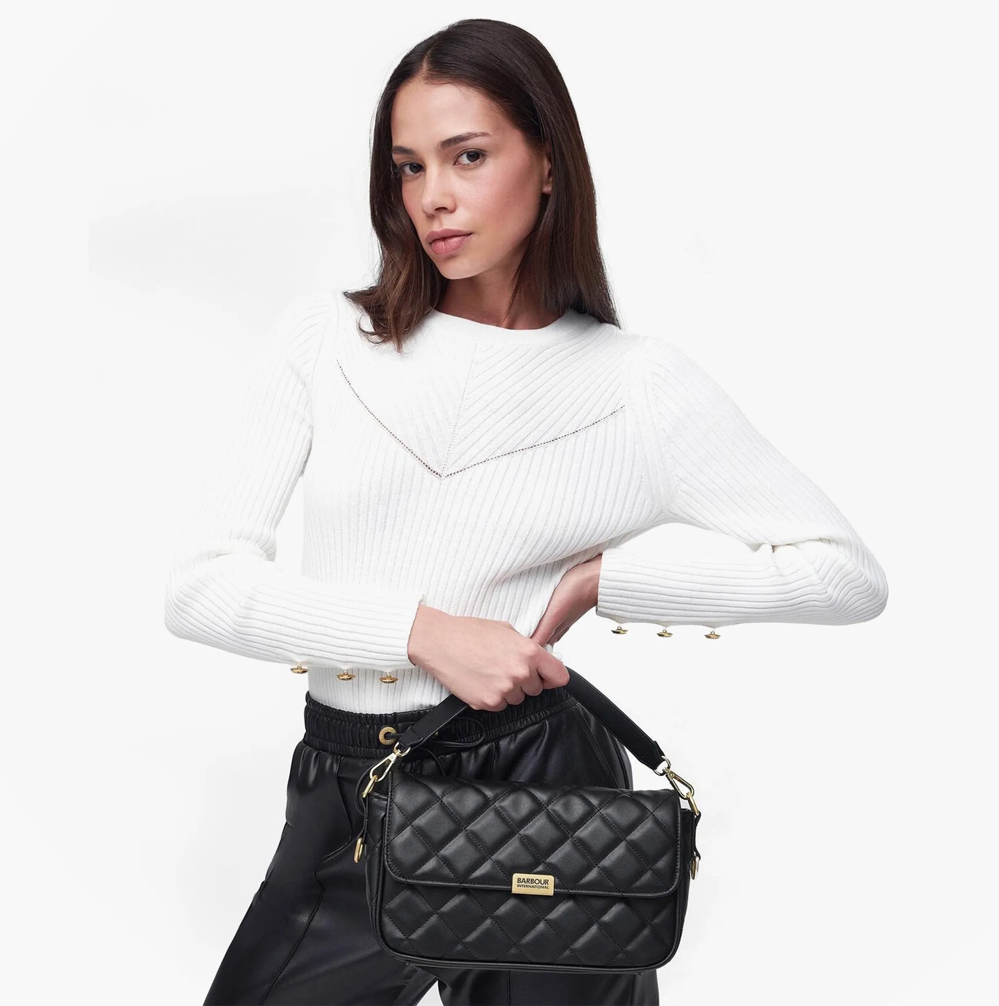 Barbour QUILTED SOHO Womens Crossbody Bag Black sold by Shuperb product image thumbnail 2