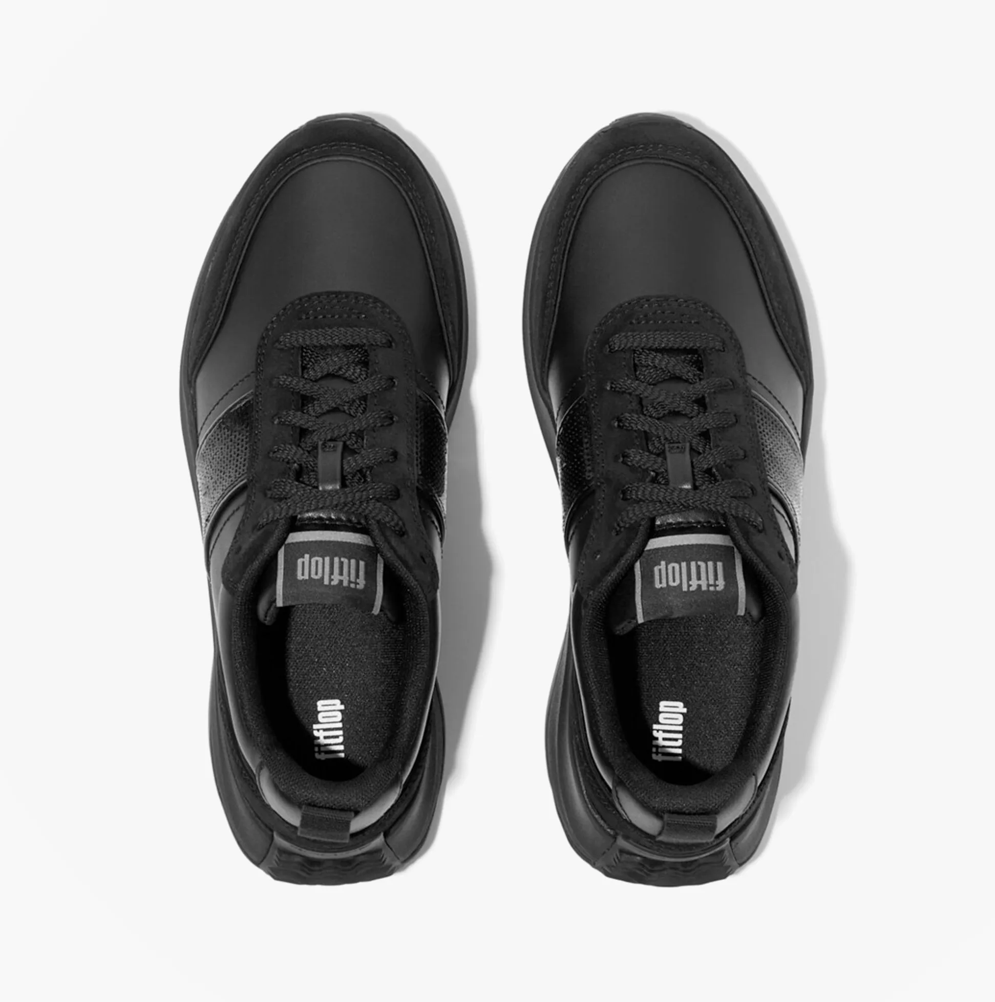 FitFlop F-MODE Womens Leather Trainers Urban Black sold by Shuperb product image thumbnail 3