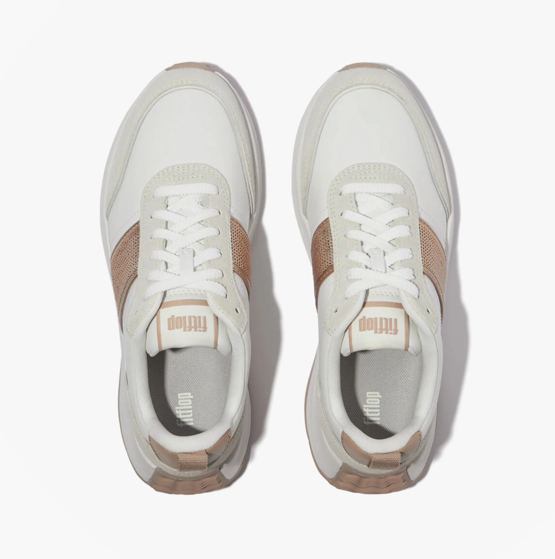 FitFlop F-MODE Womens Leather Trainers Urban White sold by Shuperb product image thumbnail 3