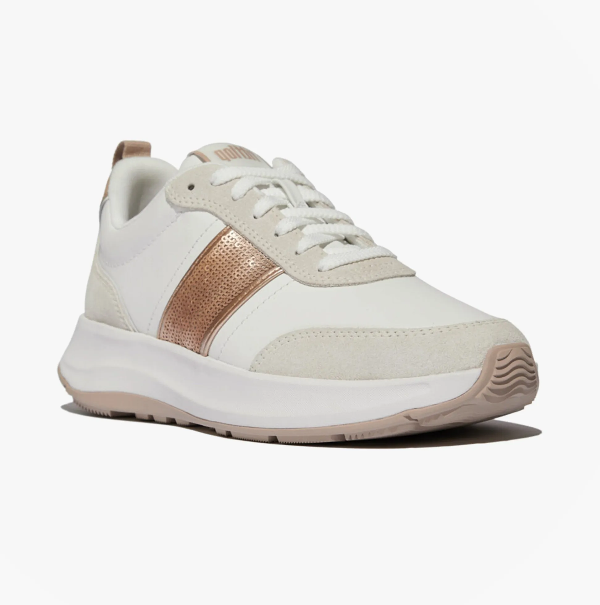 FitFlop F-MODE Womens Leather Trainers Urban White sold by Shuperb product image thumbnail 2