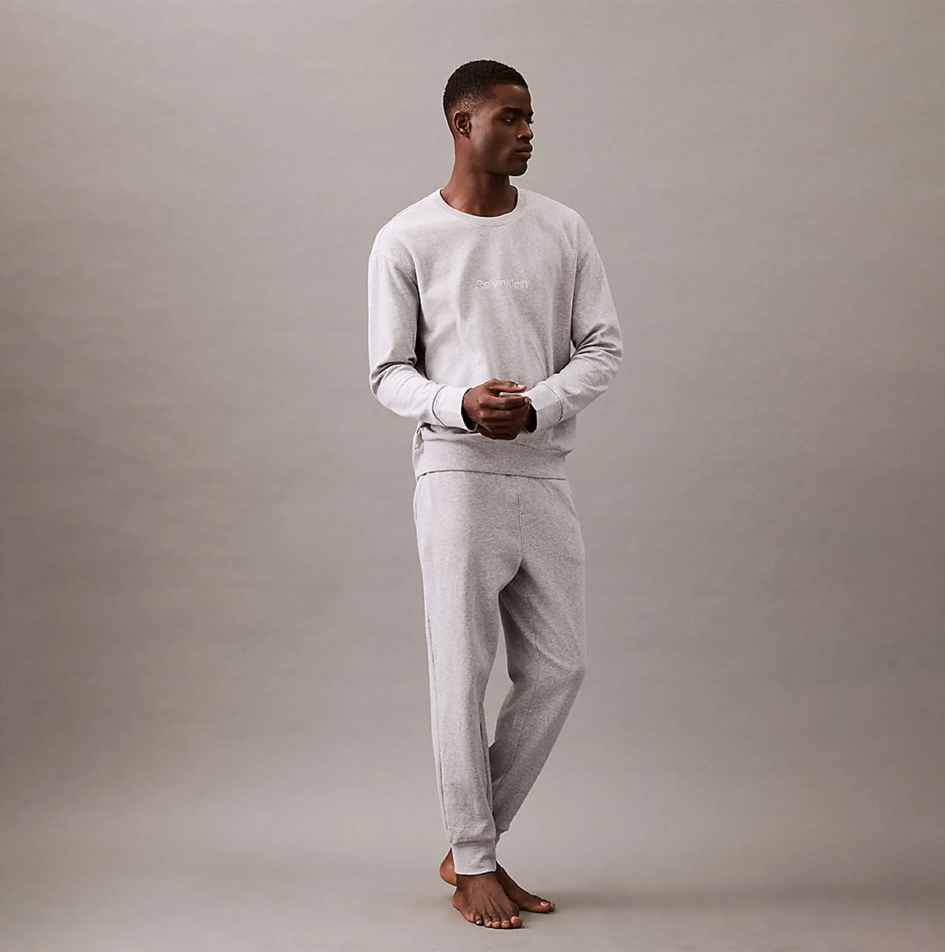 Calvin Klein ICON COTTON TERRY Mens Sweatshirt Medium Grey Heather sold by Shuperb product image thumbnail 4