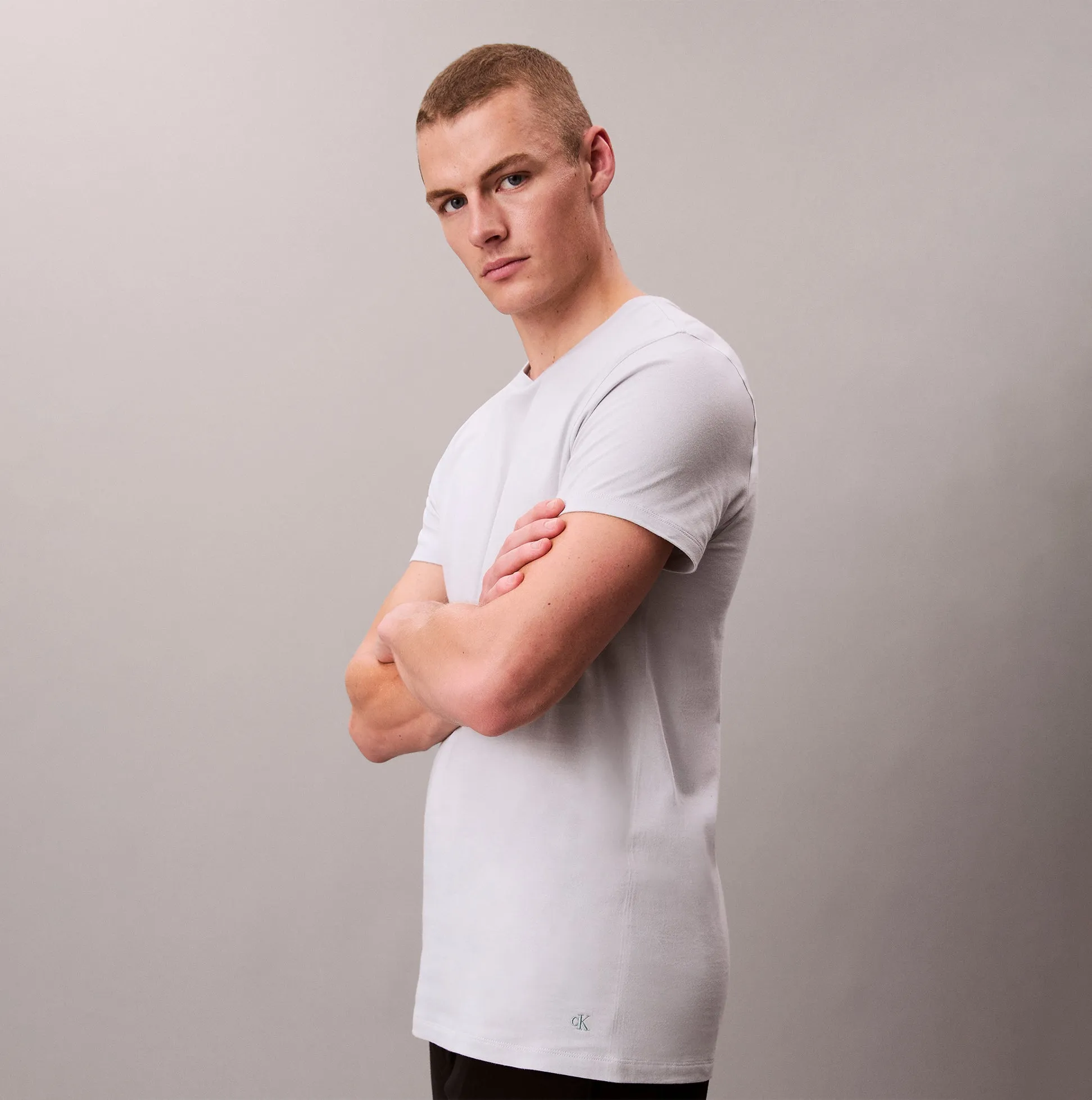 Calvin Klein 3 Pack Mens Crew neck T-Shirt Cotton Classics Multi Colour sold by Shuperb product image thumbnail 3