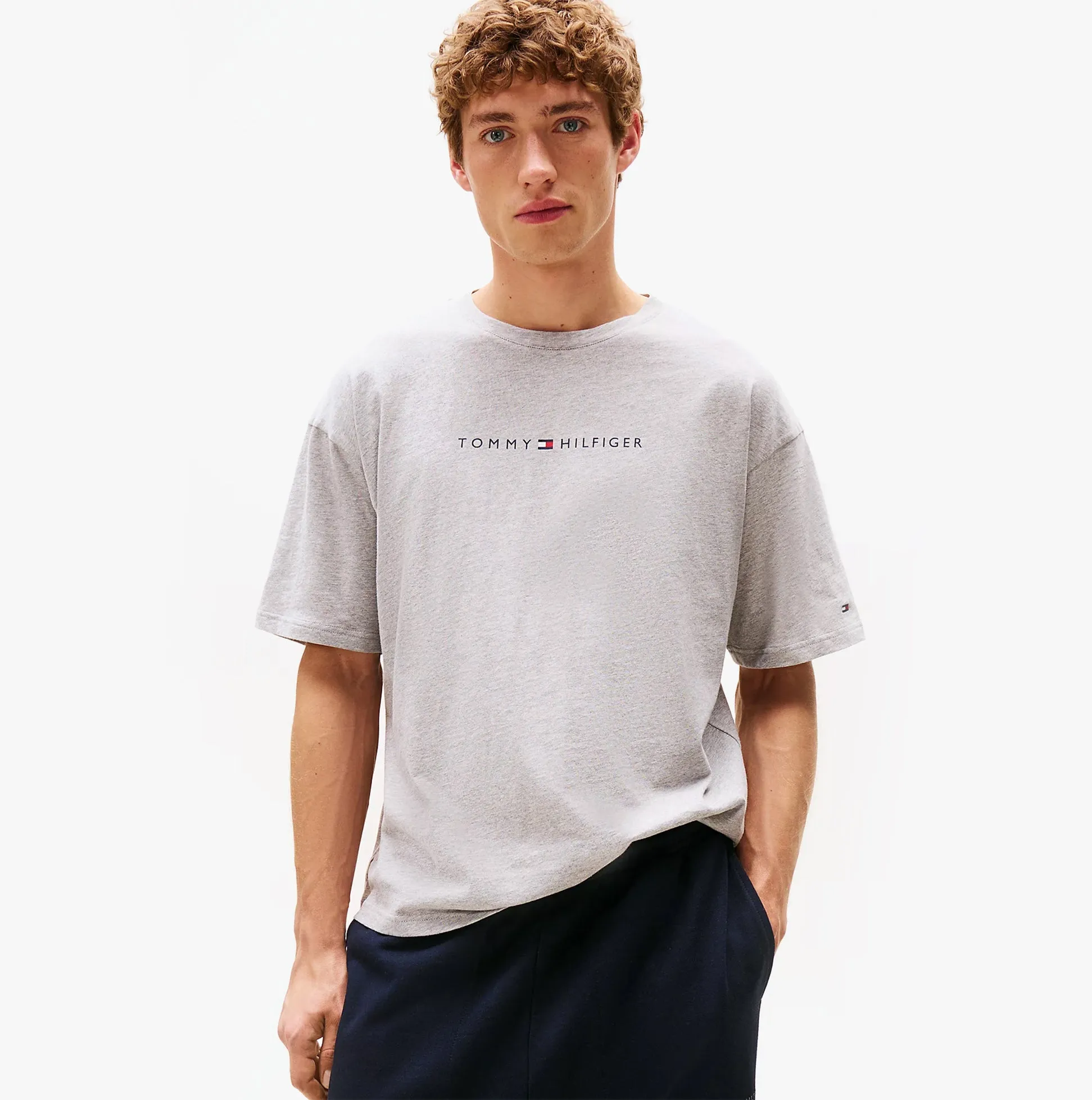 Tommy Hilfiger SS TEE CONT. LOGO Mens T-Shirts & Tank Tops Light Grey Heather sold by Shuperb product image thumbnail 3