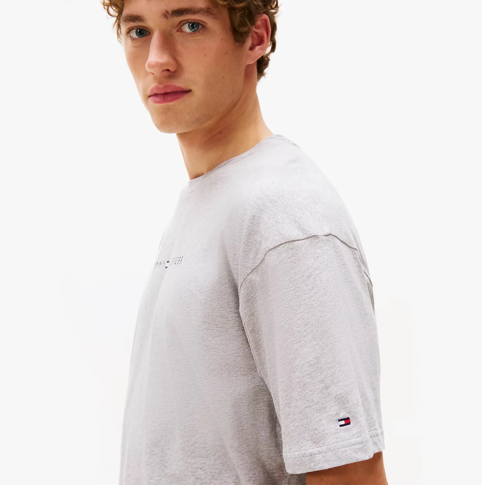 Tommy Hilfiger SS TEE CONT. LOGO Mens T-Shirts & Tank Tops Light Grey Heather sold by Shuperb product image thumbnail 5