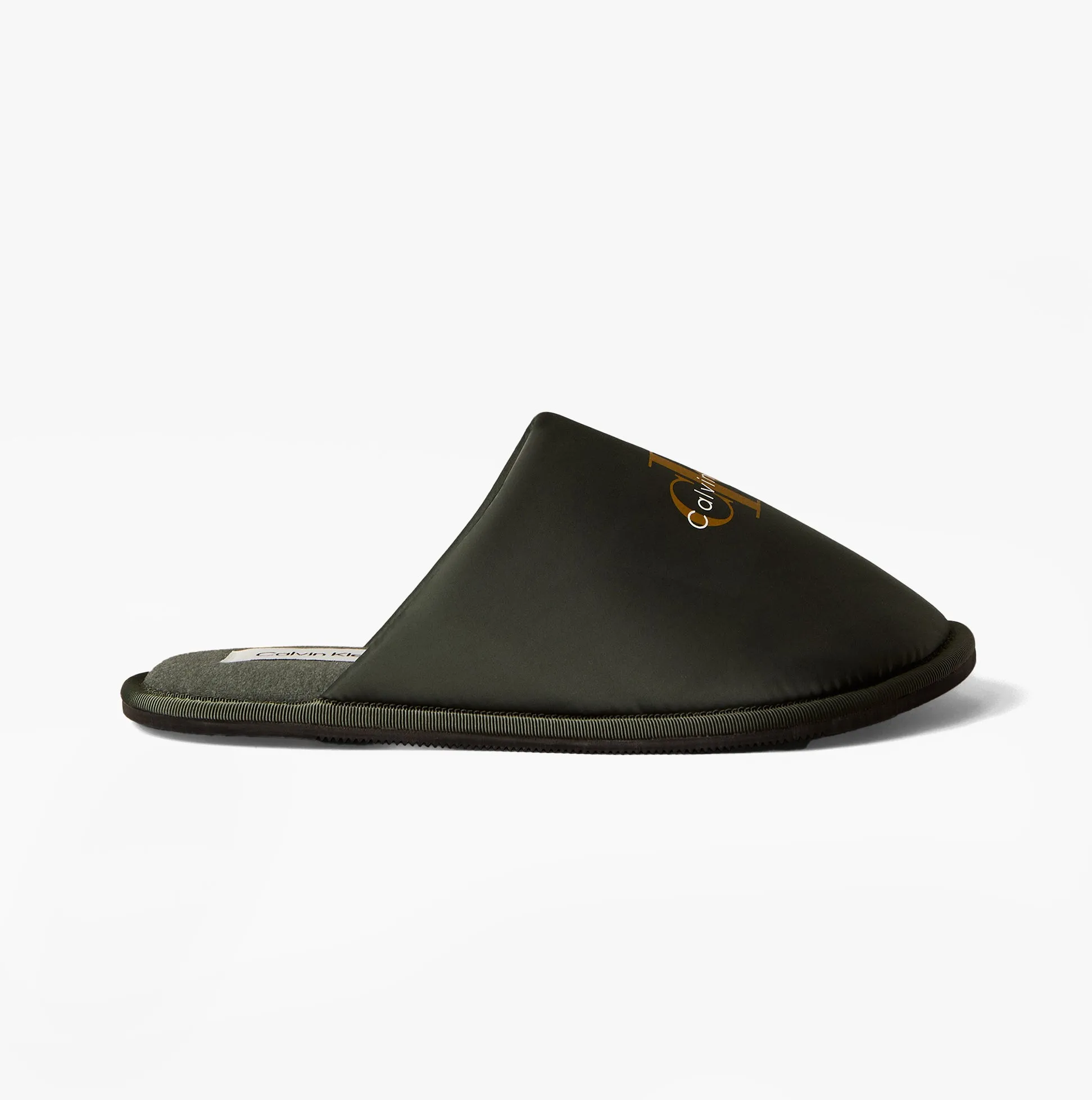 Calvin Klein HOTEL SLIPPER MONOLOGUE Mens Slippers Thyme sold by Shuperb