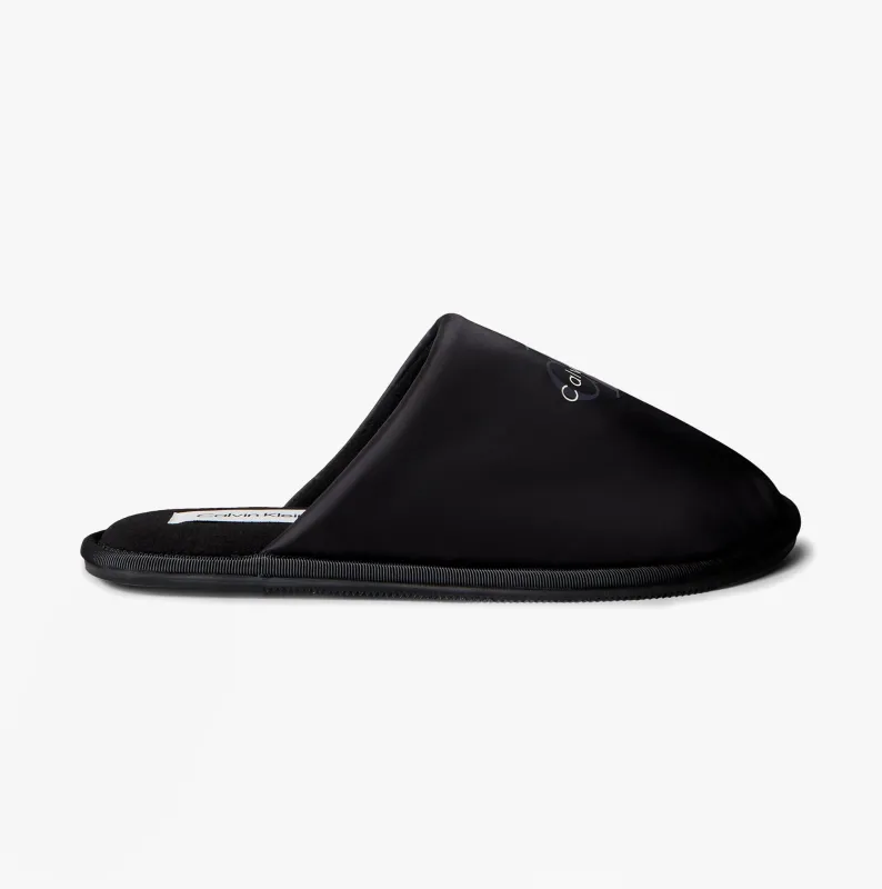 Calvin Klein HOTEL SLIPPER MONOLOGUE Mens Slippers Triple Black sold by Shuperb