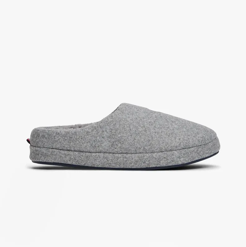 Tommy Hilfiger HILFIGER FELT HOUSE Mens House Slippers Universal Grey sold by Shuperb
