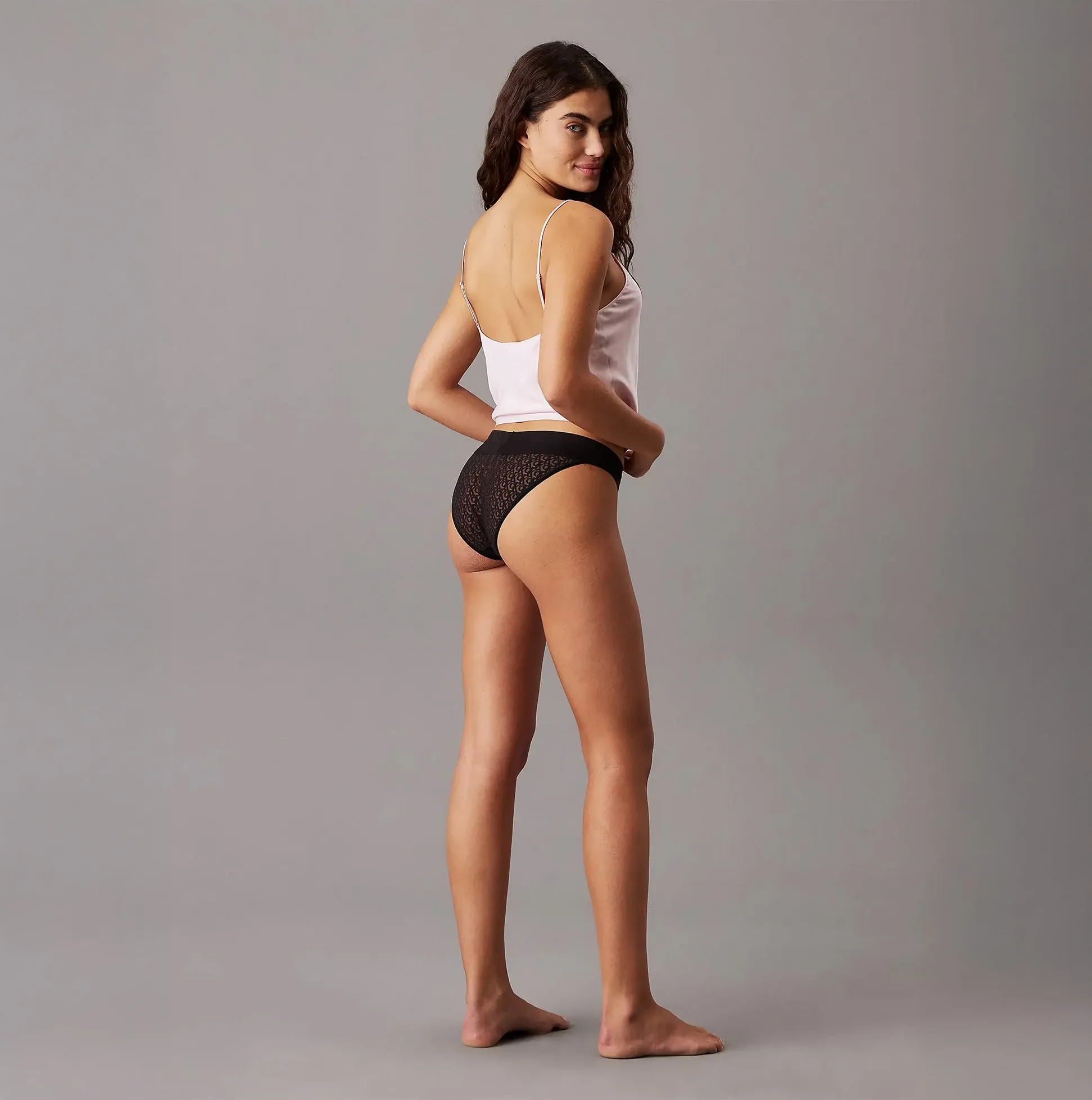 Calvin Klein ICON LOGO LACE 3 Pack Womens Bikini Briefs Black/White/Molten sold by Shuperb product image thumbnail 4