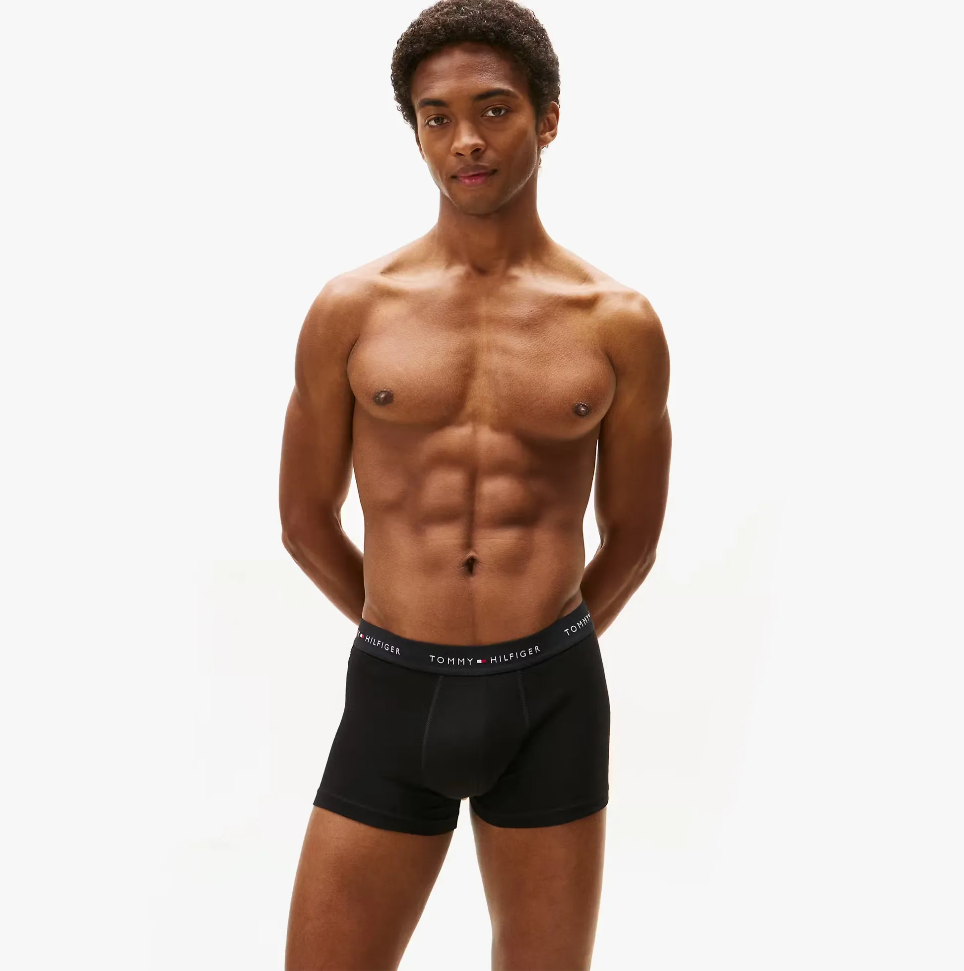 Tommy Hilfiger Mens 3 Pack Logo Waistband Cotton Trunks Multi sold by Shuperb product image thumbnail 4