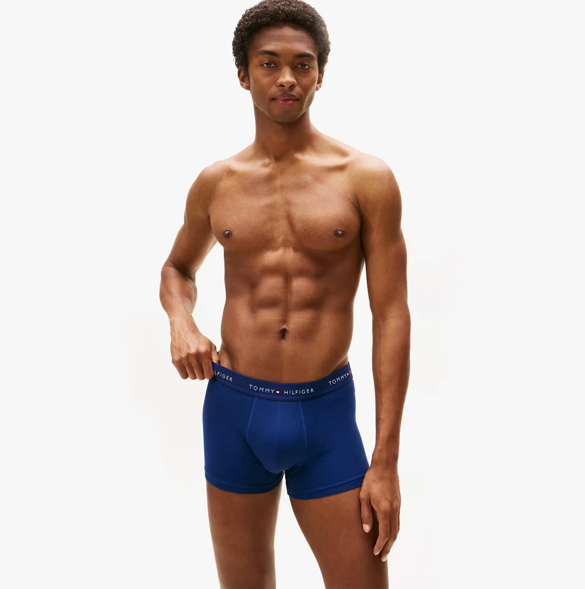 Tommy Hilfiger Mens 3 Pack Logo Waistband Cotton Trunks Multi sold by Shuperb product image thumbnail 3