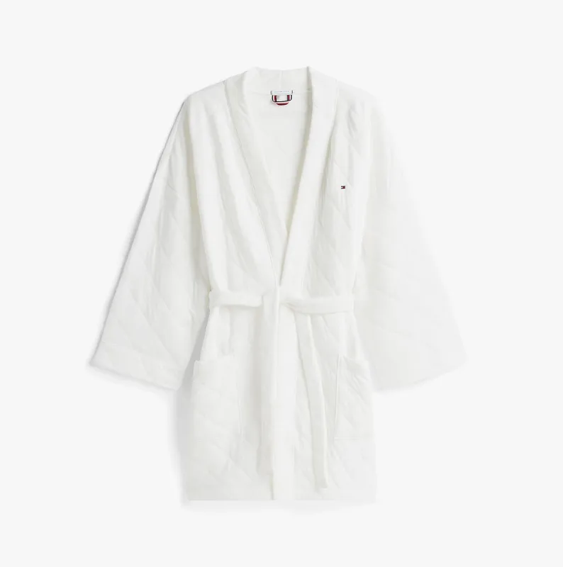 Tommy Hilfiger GIFT QUILTED ROBE Womens Bathrobes Ivory sold by Shuperb