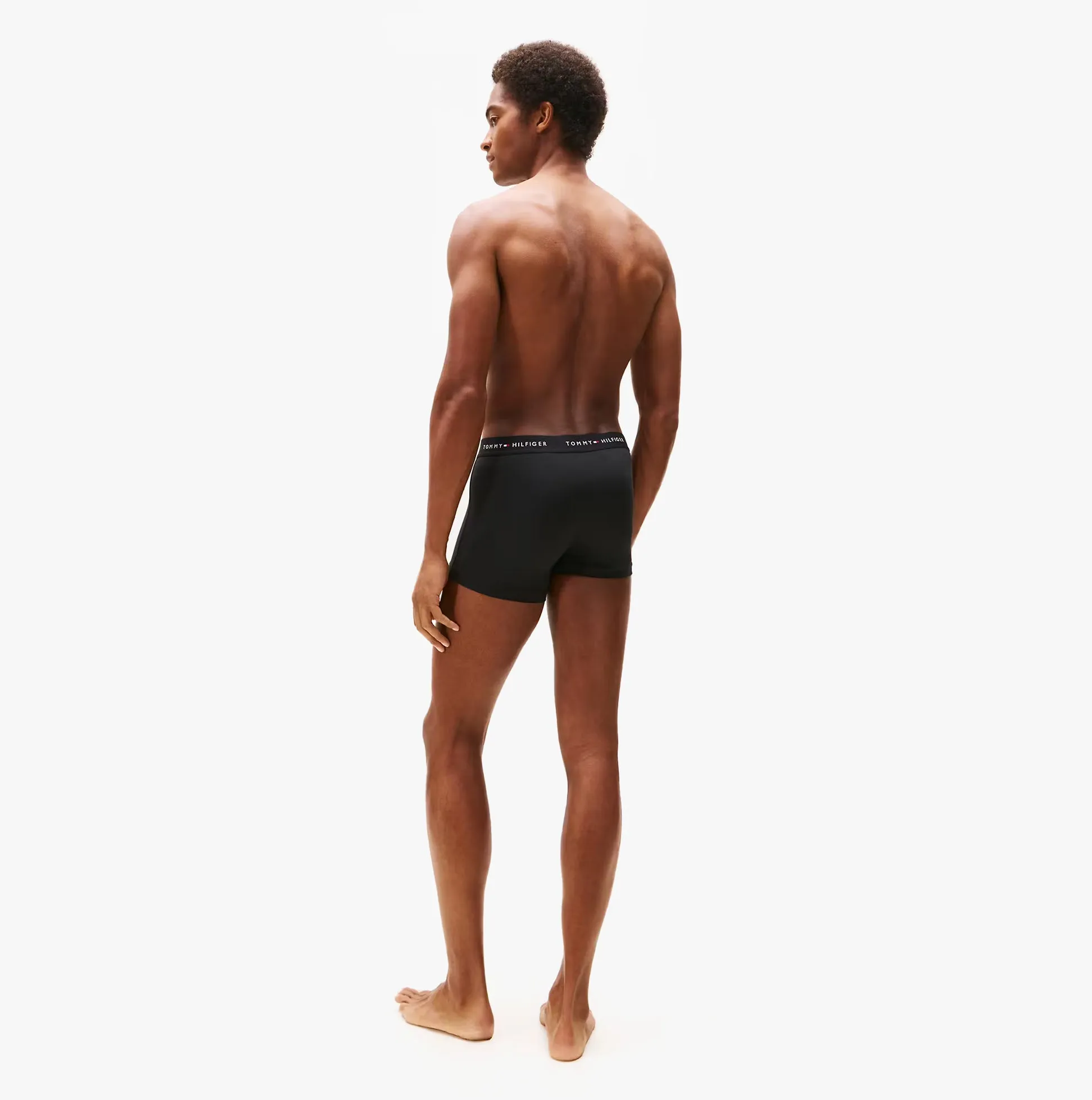 Tommy Hilfiger Mens 3 Pack Signature Microfibre Trunks Black sold by Shuperb