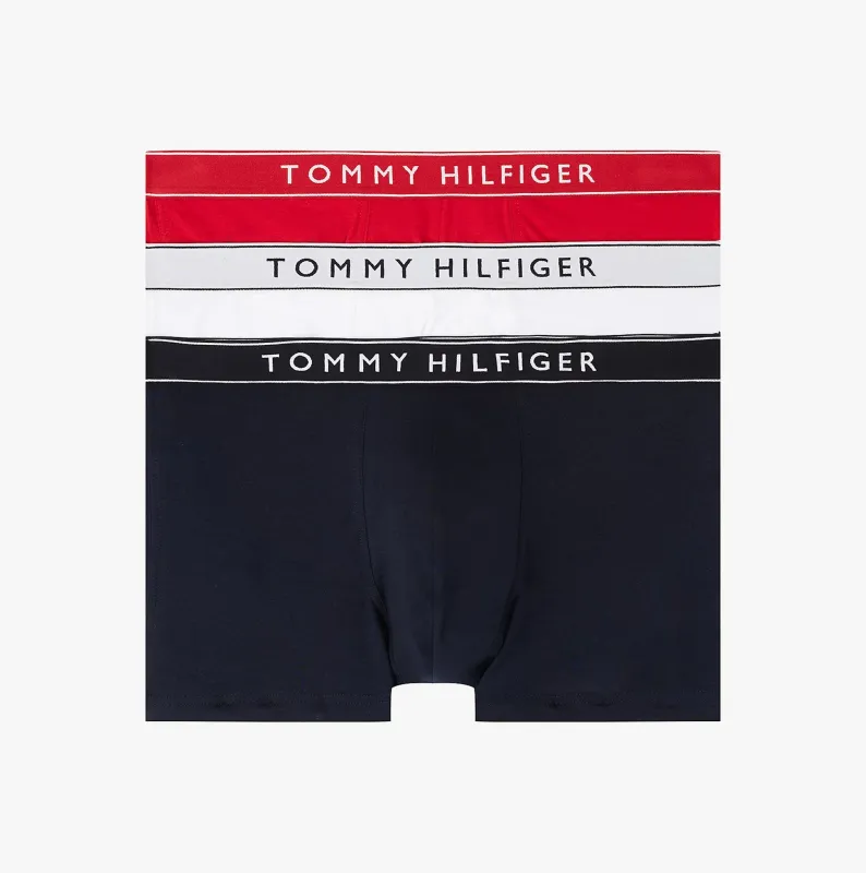 Tommy Hilfiger Mens 3 Pack Logo Waistband Trunks Multi made by Tommy Hilfiger