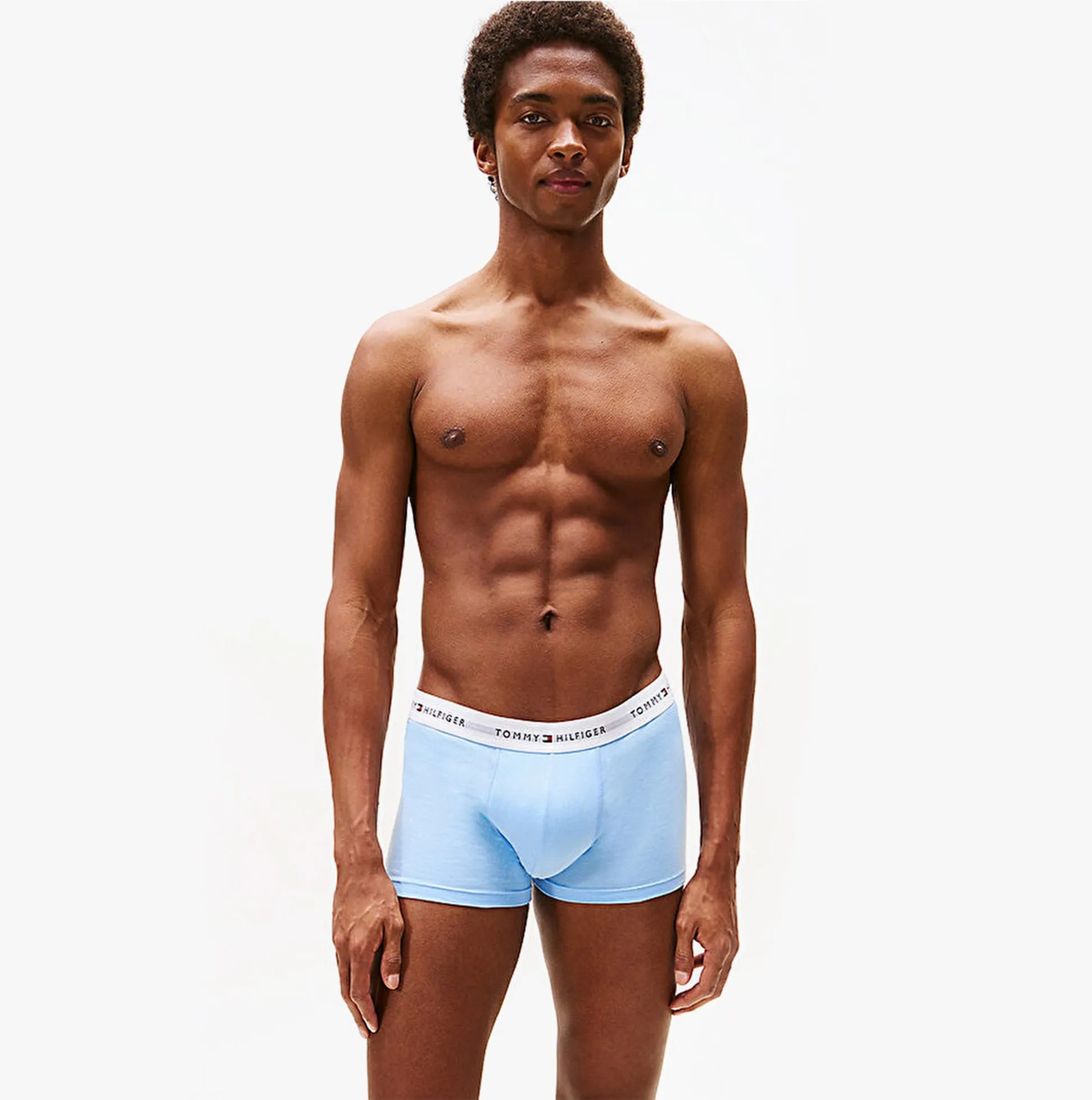 Tommy Hilfiger Mens 3 Pack Logo Waistband Trunks Multi sold by Shuperb product image thumbnail 4