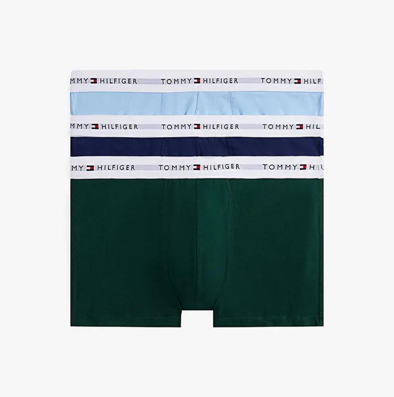 Tommy Hilfiger Mens 3 Pack Logo Waistband Trunks Multi made by Tommy Hilfiger