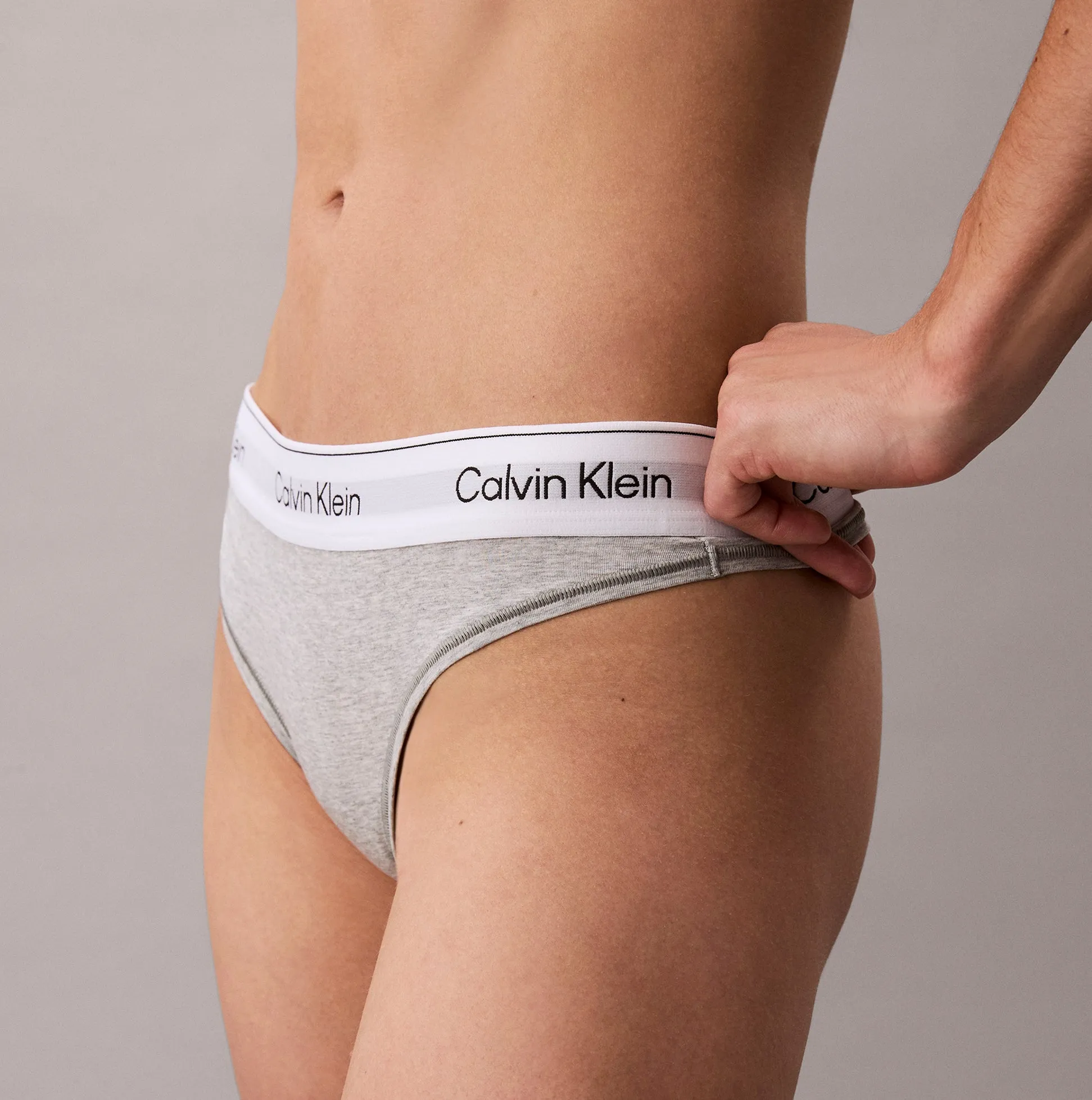 Calvin Klein Icon Cotton Modal Womens Thong Grey sold by Shuperb product image thumbnail 4