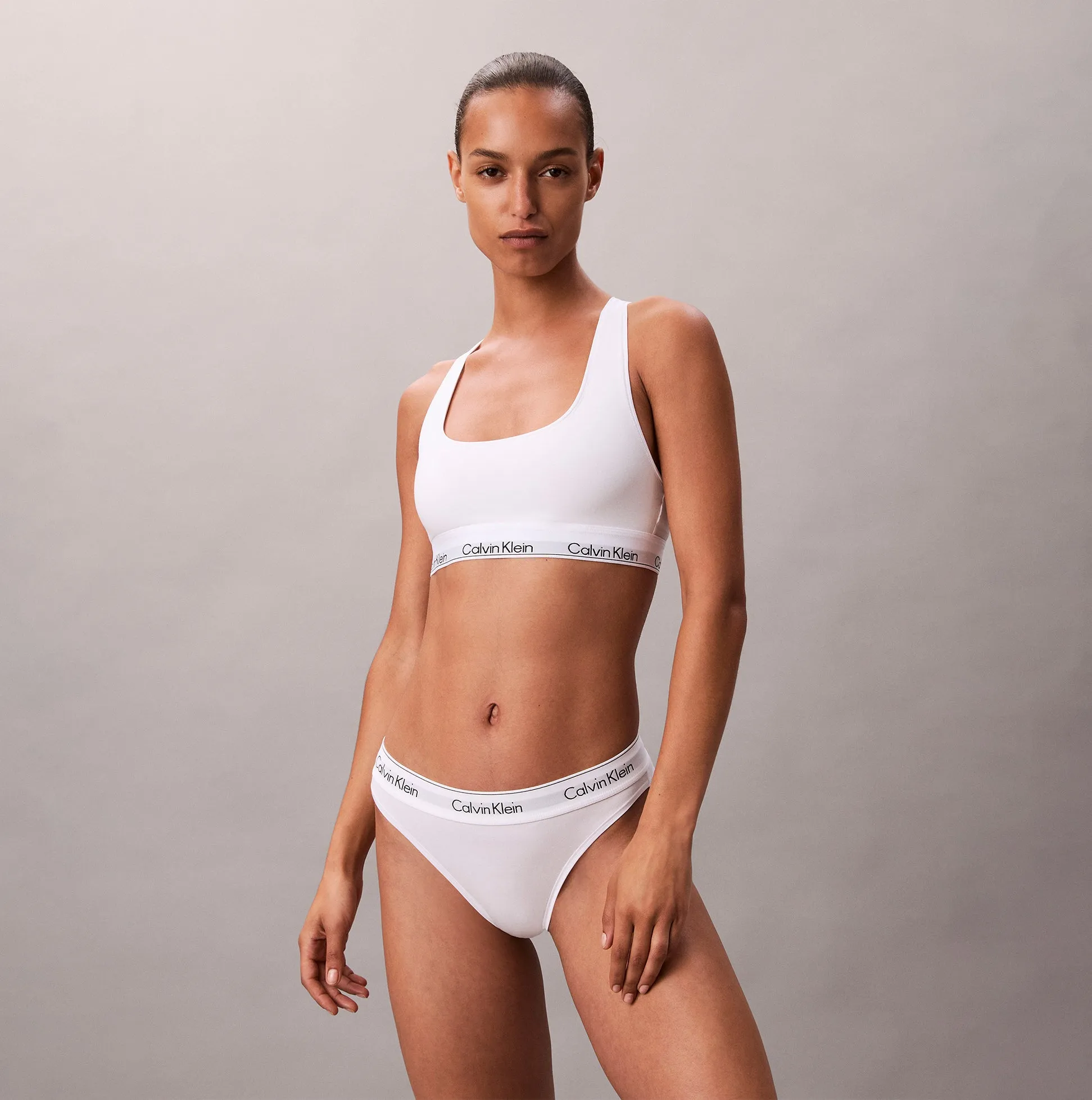 Calvin Klein Icon Cotton Modal Womens Unlined Bralette White sold by Shuperb product image thumbnail 2