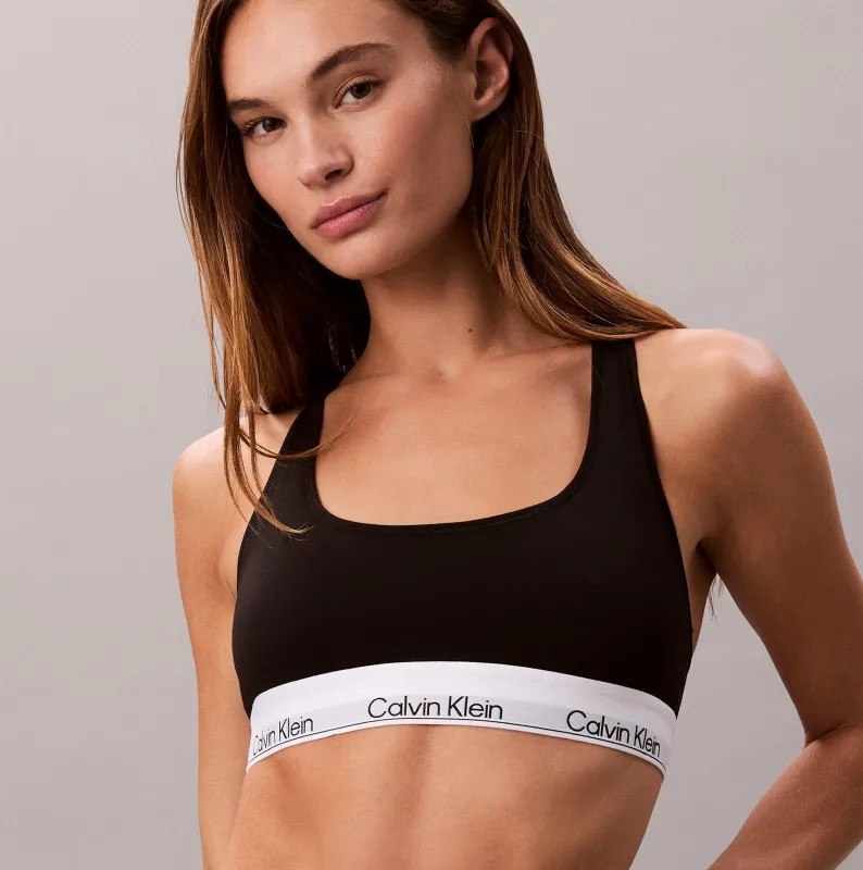 Calvin Klein Icon Cotton Modal Womens Unlined Bralette Black sold by Shuperb