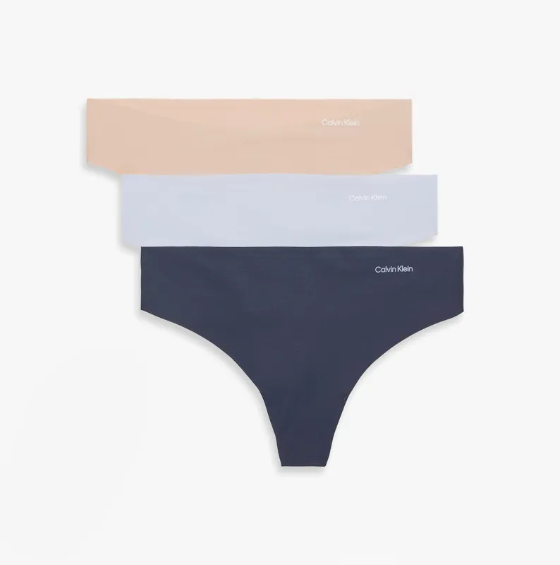 Calvin Klein Womens Invisible 3 Pack Thong Multi sold by Shuperb