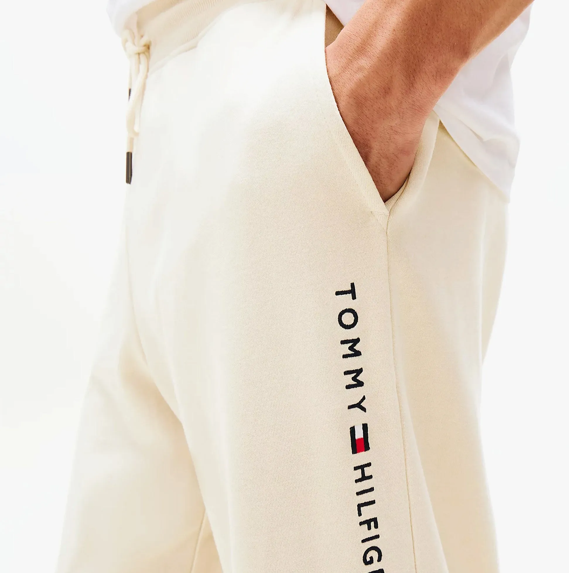 Tommy Hilfiger TH Original Mens Logo Lounge Joggers Off White Newsprint sold by Shuperb product image thumbnail 4