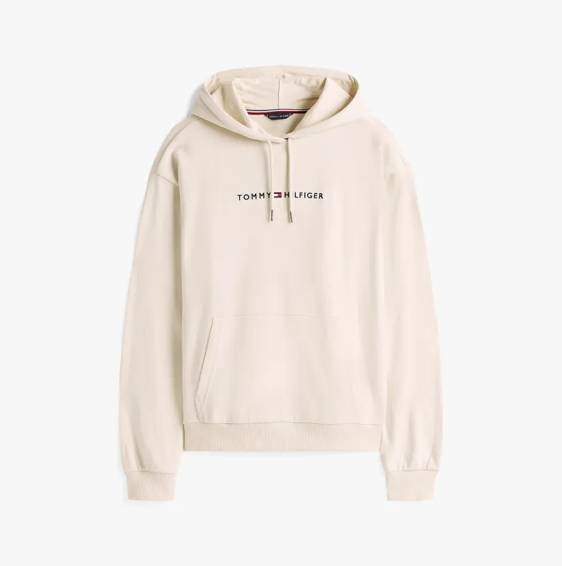 Tommy Hilfiger HOODIE Mens Drawstring Lounge Hoody Off White sold by Shuperb