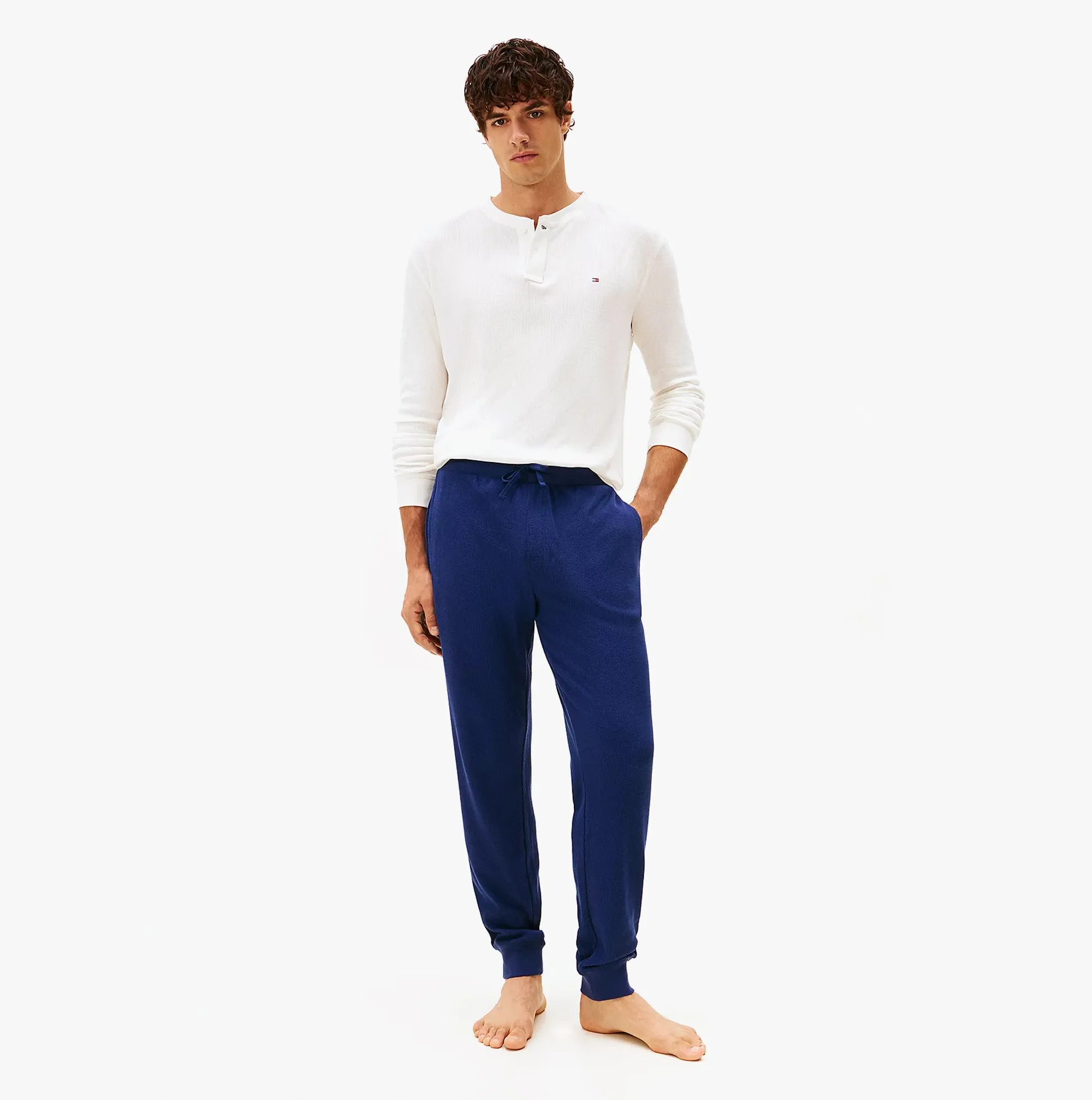 Tommy Hilfiger WAFFLE PANT Mens Cuffed Joggers Navy sold by Shuperb product image thumbnail 2