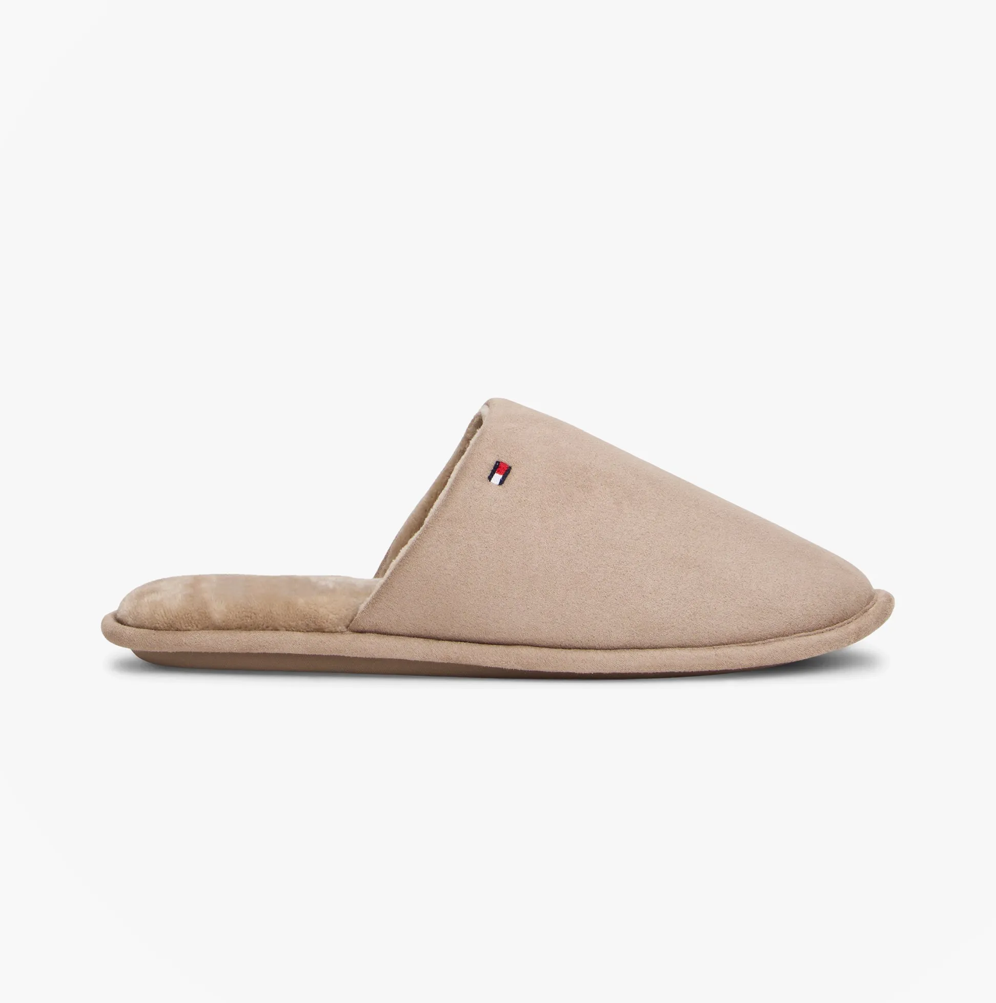 Tommy Hilfiger CORE HILFIGER FLAG H Mens Mule Slippers Coastal Taupe sold by Shuperb