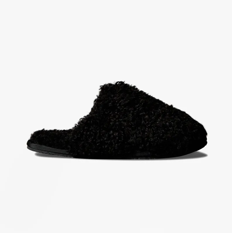 Calvin Klein CLOSE SLIPPER FUR Womens Slippers Black sold by Shuperb