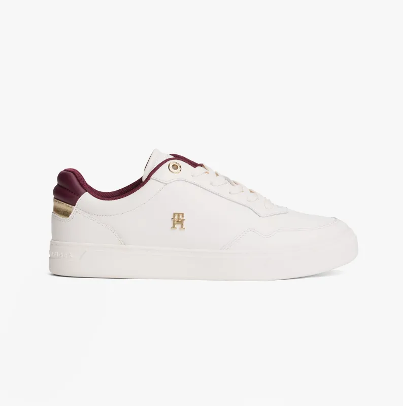 Tommy Hilfiger ELEVATED COURT SNEAK Womens Court Trainers Trainers Ancient White sold by Shuperb