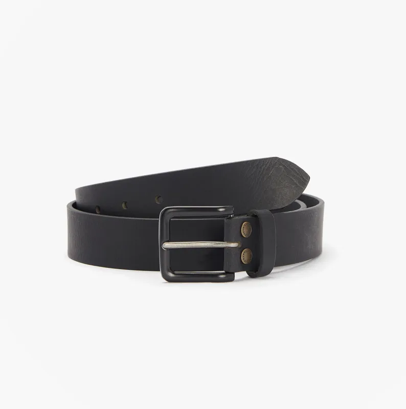 Barbour DOUBLE RIVET BELT Mens Black sold by Shuperb