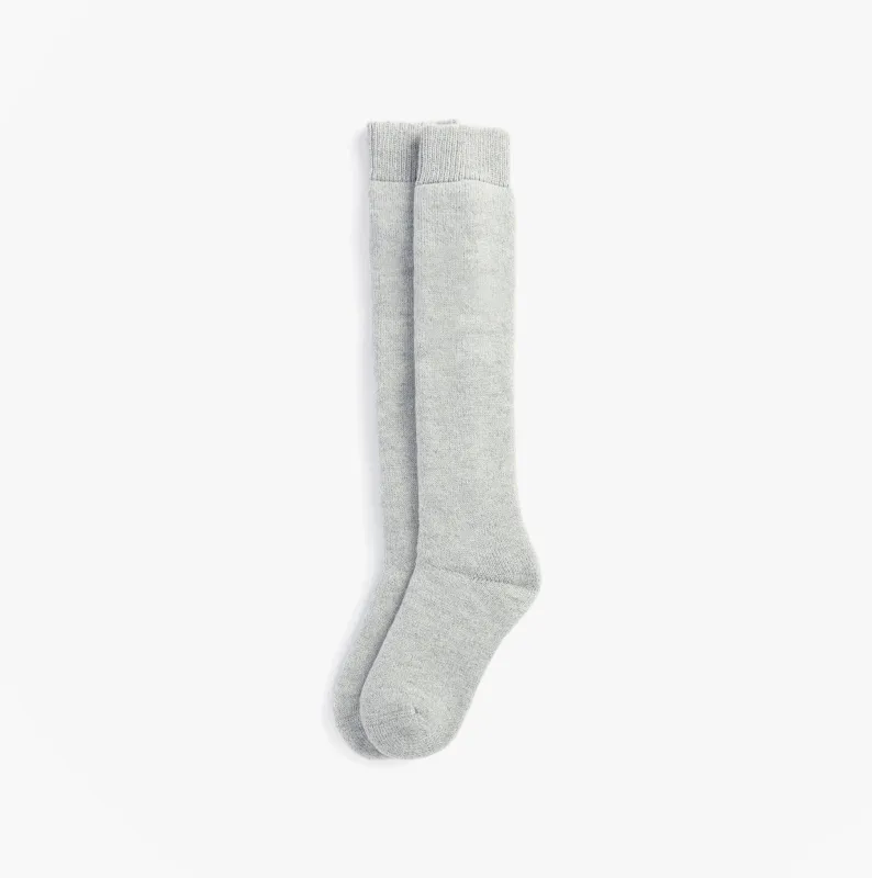 Barbour WELLINGTON KNEE Sock Womens Socks Light Grey sold by Shuperb
