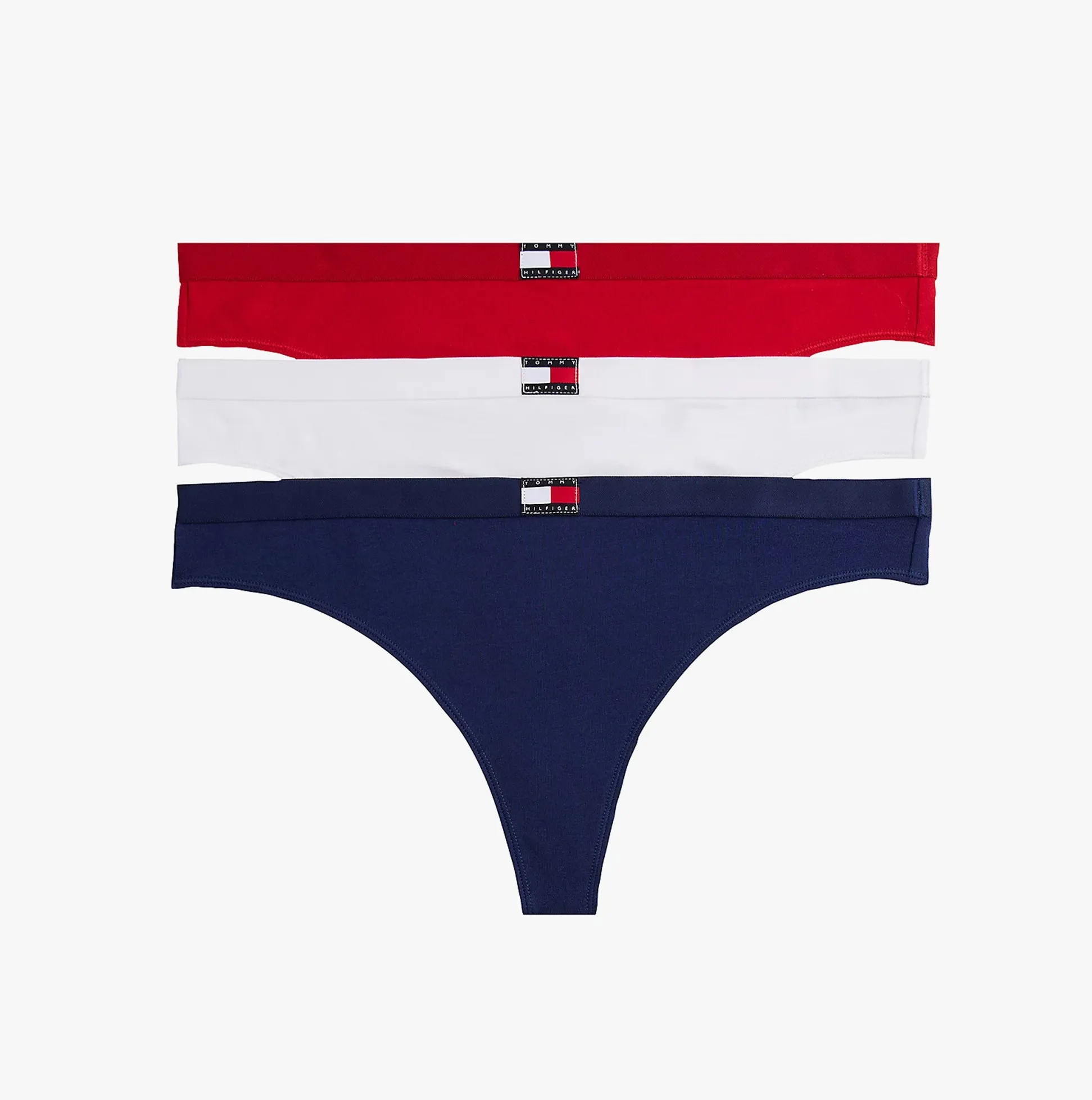 Tommy Hilfiger Womens 3 PACK THONG Multicoloured sold by Shuperb