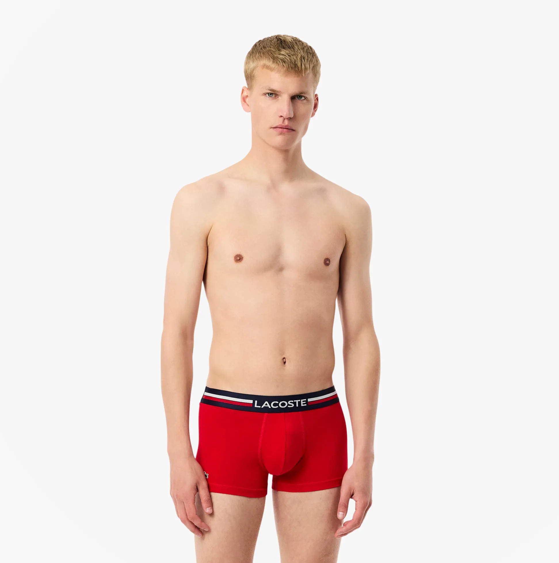Lacoste 3 Pack Trunks Mens Trunks Navy Blue/Silver Chine/Red sold by Shuperb product image thumbnail 2