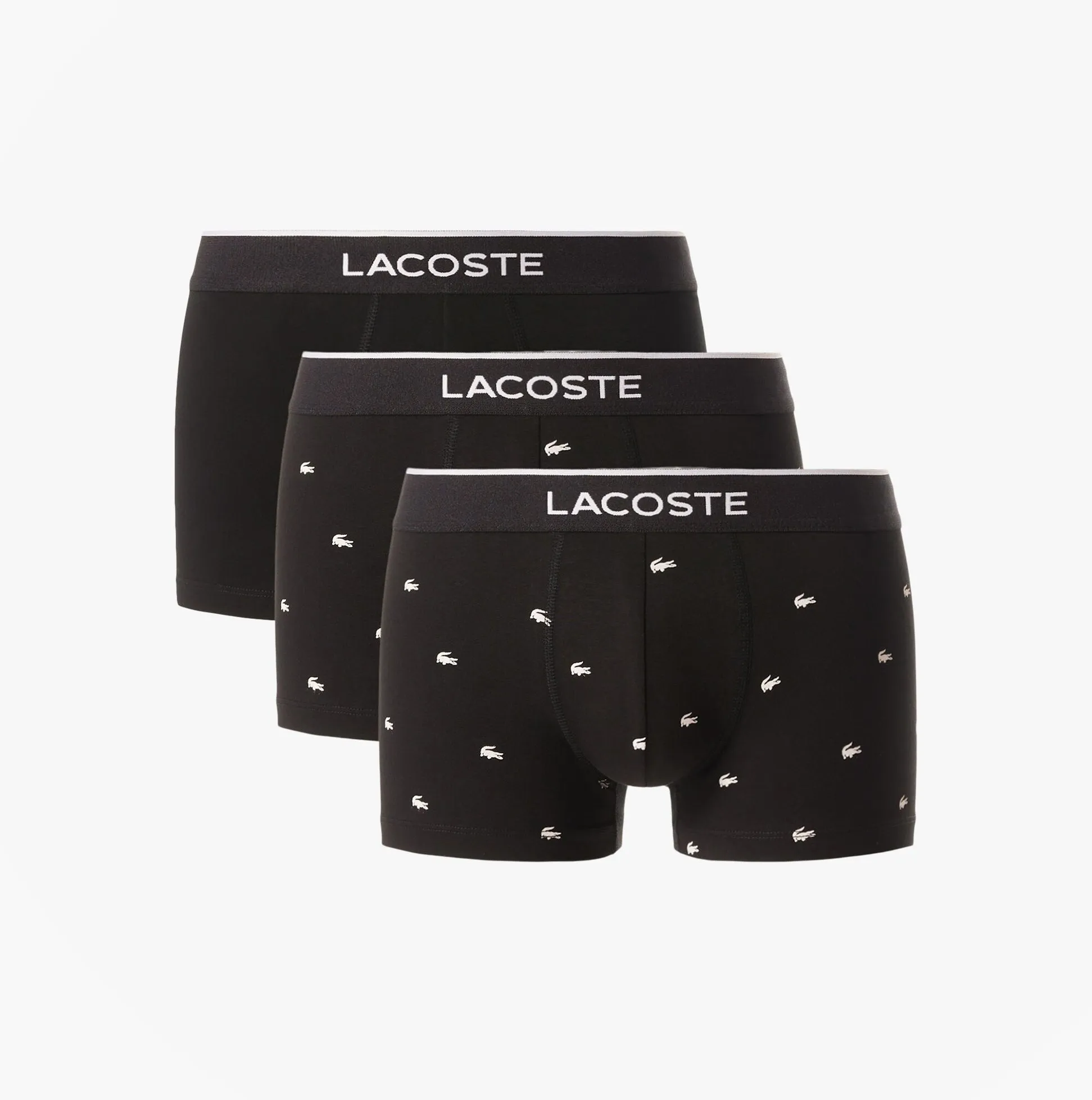 Lacoste 3 Pack Trunks Mens Trunks Black sold by Shuperb