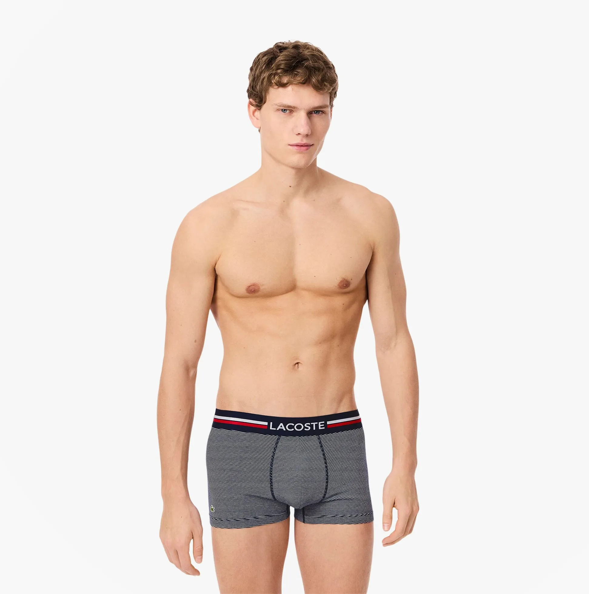 Lacoste 3 Pack Trunks Mens Trunks Navy Blue/White sold by Shuperb product image thumbnail 2