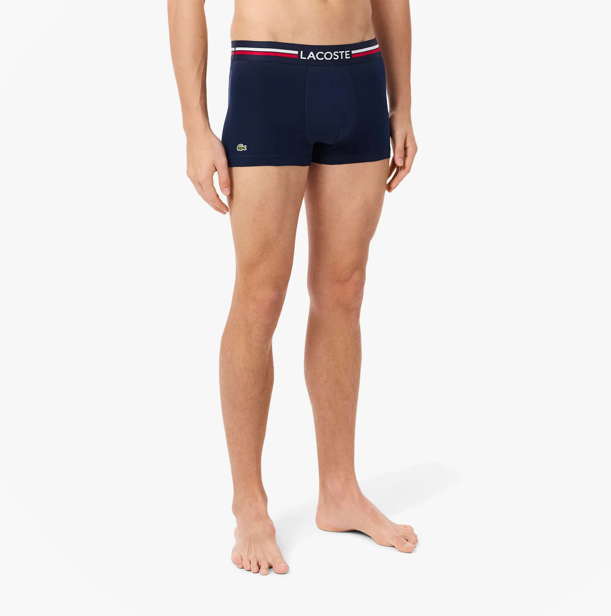 Lacoste 3 Pack Trunks Mens Trunks Navy Blue/White sold by Shuperb product image thumbnail 4