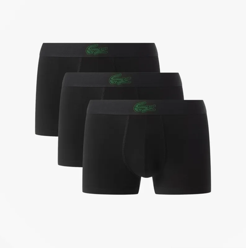 Lacoste 3 Pack Trunks Mens Trunks Black sold by Shuperb