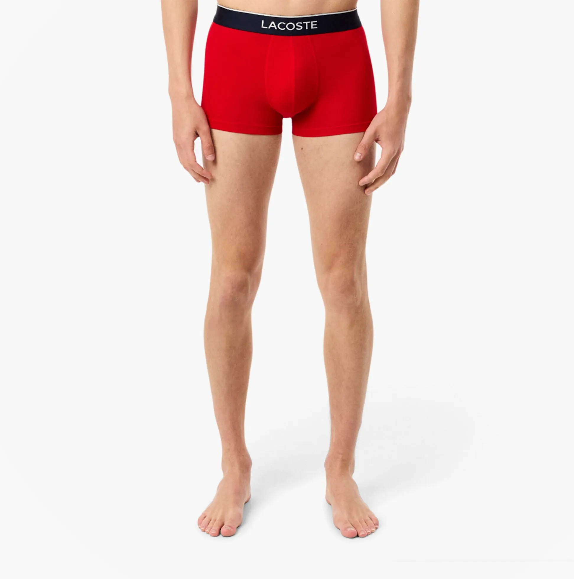 Lacoste 3 Pack Trunks Mens Trunks Methylene/Silver Chine/Red sold by Shuperb product image thumbnail 3