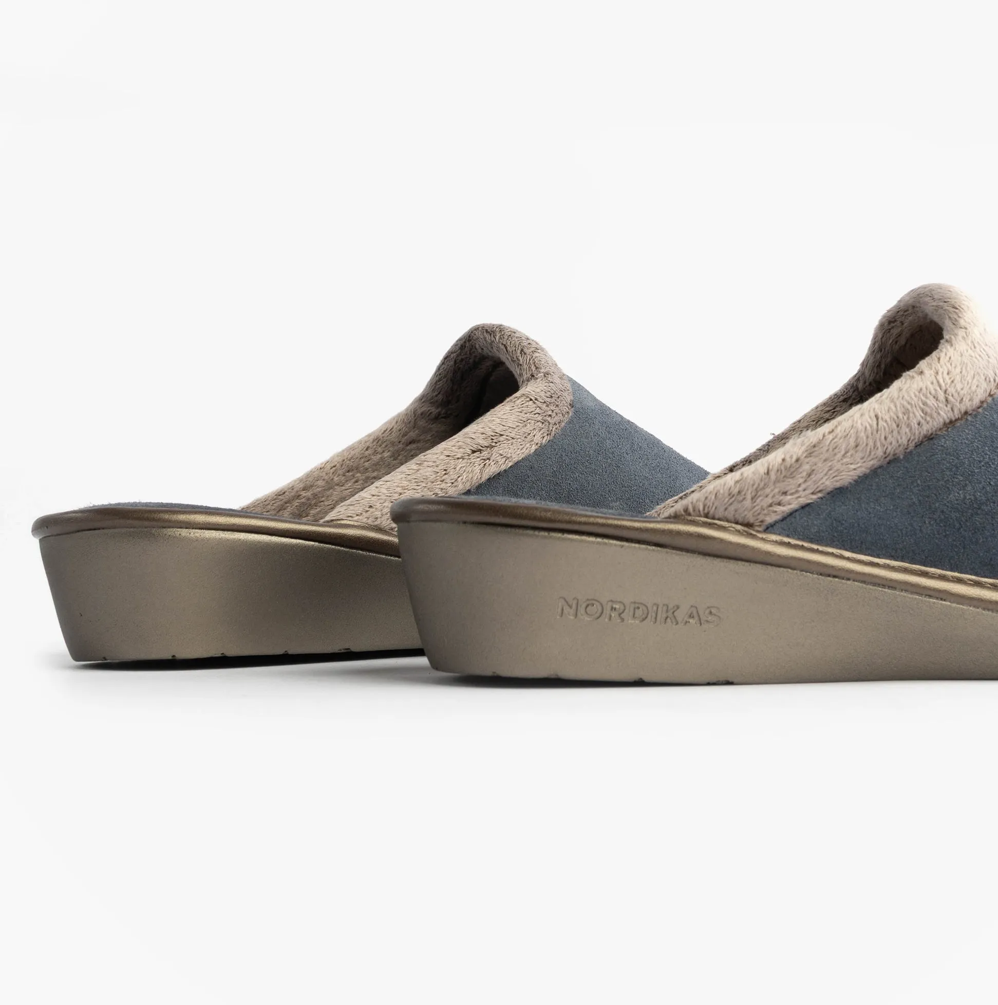 Nordikas 238 Womens Suede Mule Slippers Jeans Blue sold by Shuperb product image thumbnail 5
