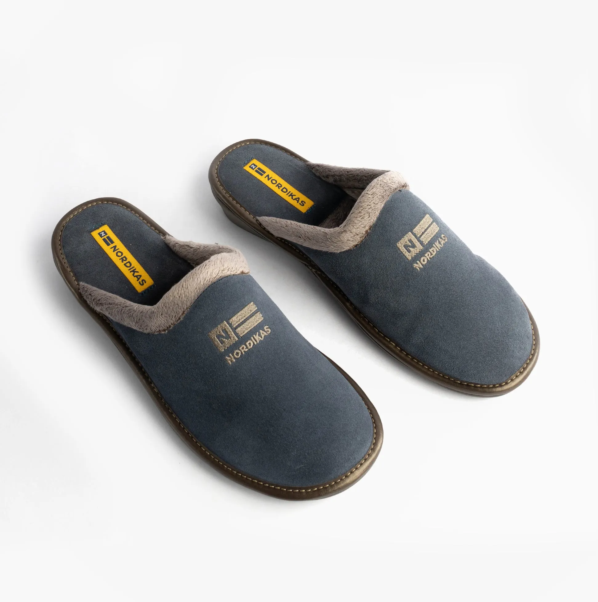 Nordikas 238 Womens Suede Mule Slippers Jeans Blue sold by Shuperb product image thumbnail 2