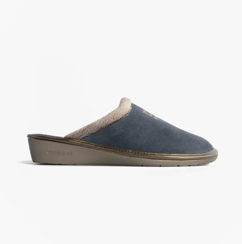 Nordikas 238 AFELPADO Womens Mule Slippers Blue sold by Shuperb