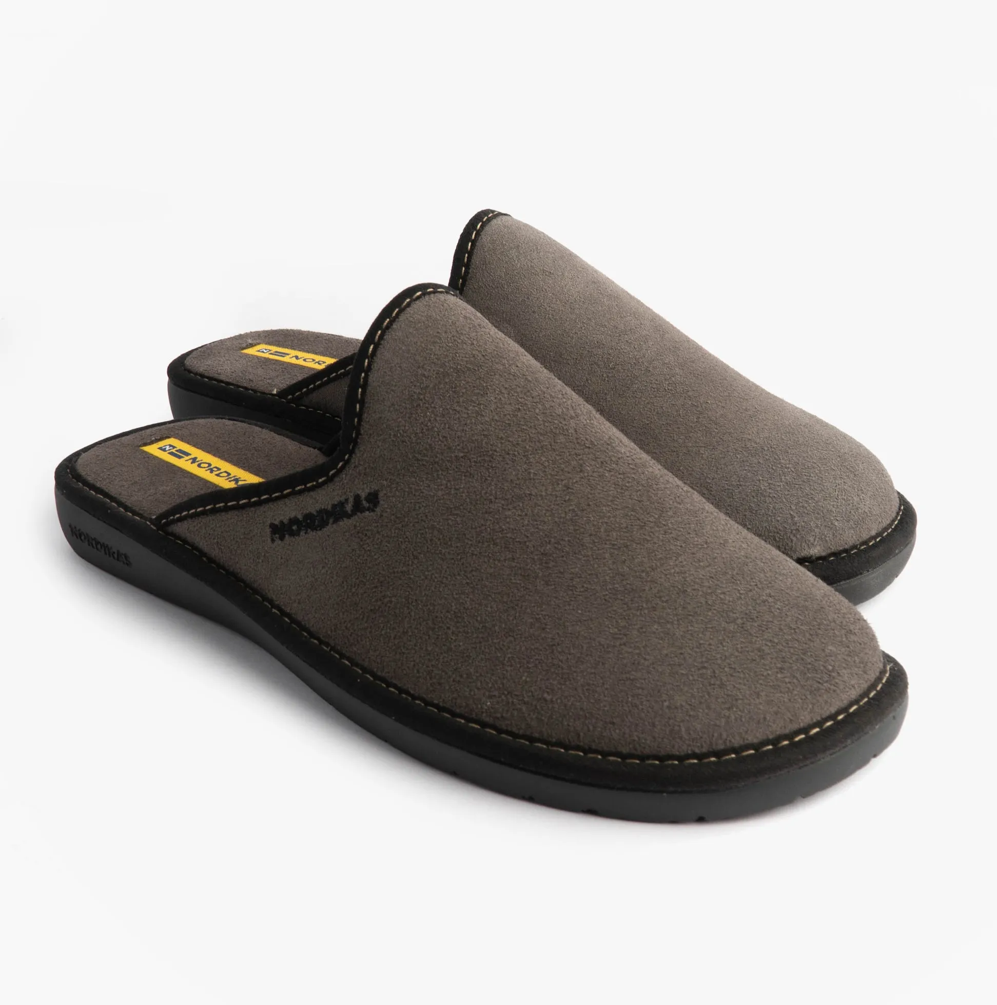 Nordikas 131 Mens Suede Mule Slippers Grey sold by Shuperb product image thumbnail 4