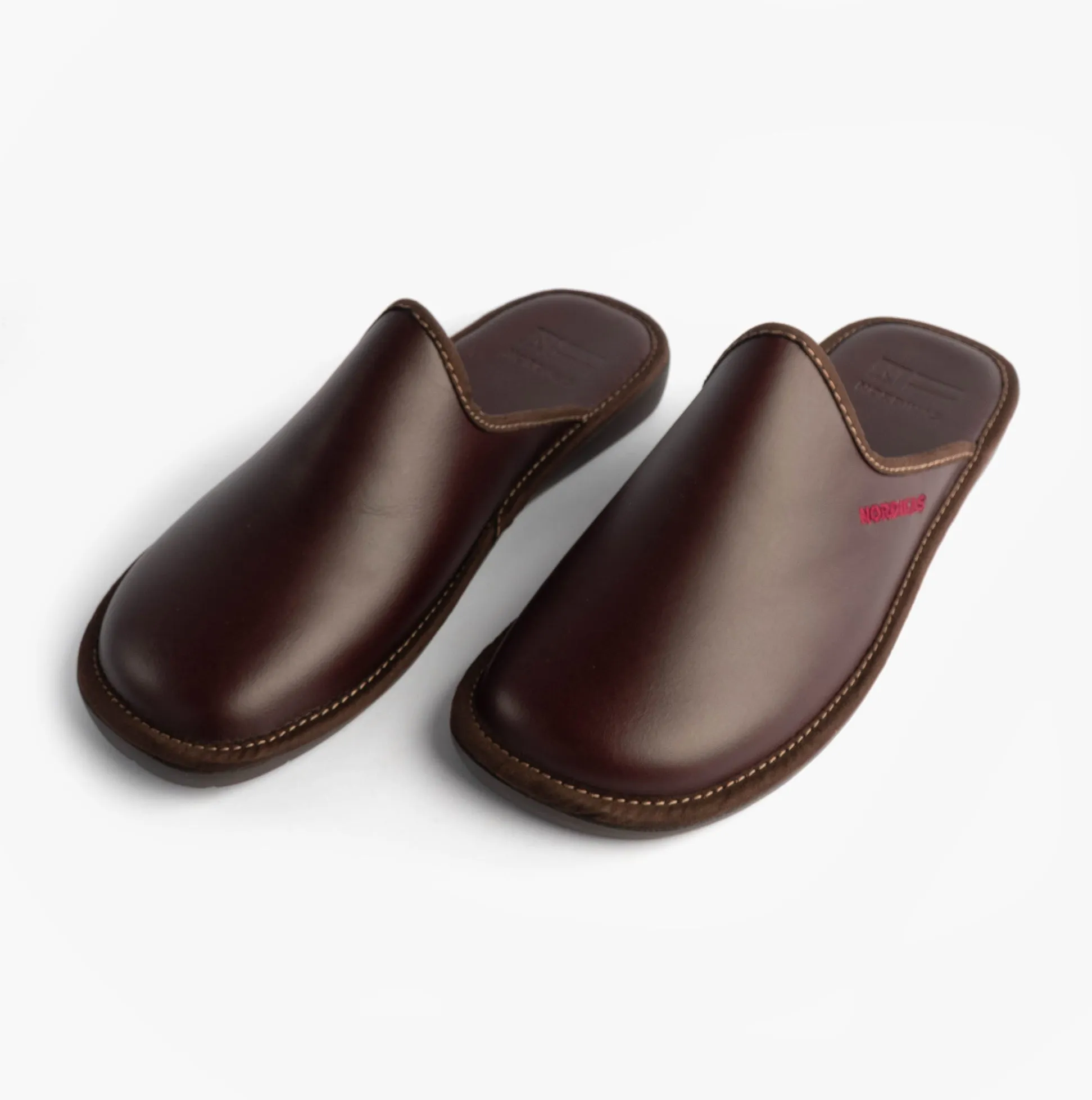Nordikas 131 Mens Leather Mule Slippers Bordo sold by Shuperb product image thumbnail 2