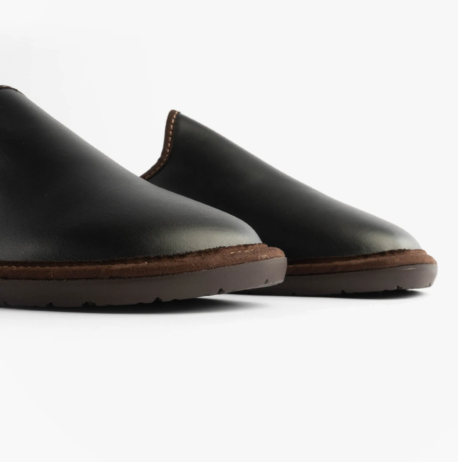 Nordikas 131 Mens Leather Mule Slippers Black sold by Shuperb product image thumbnail 4