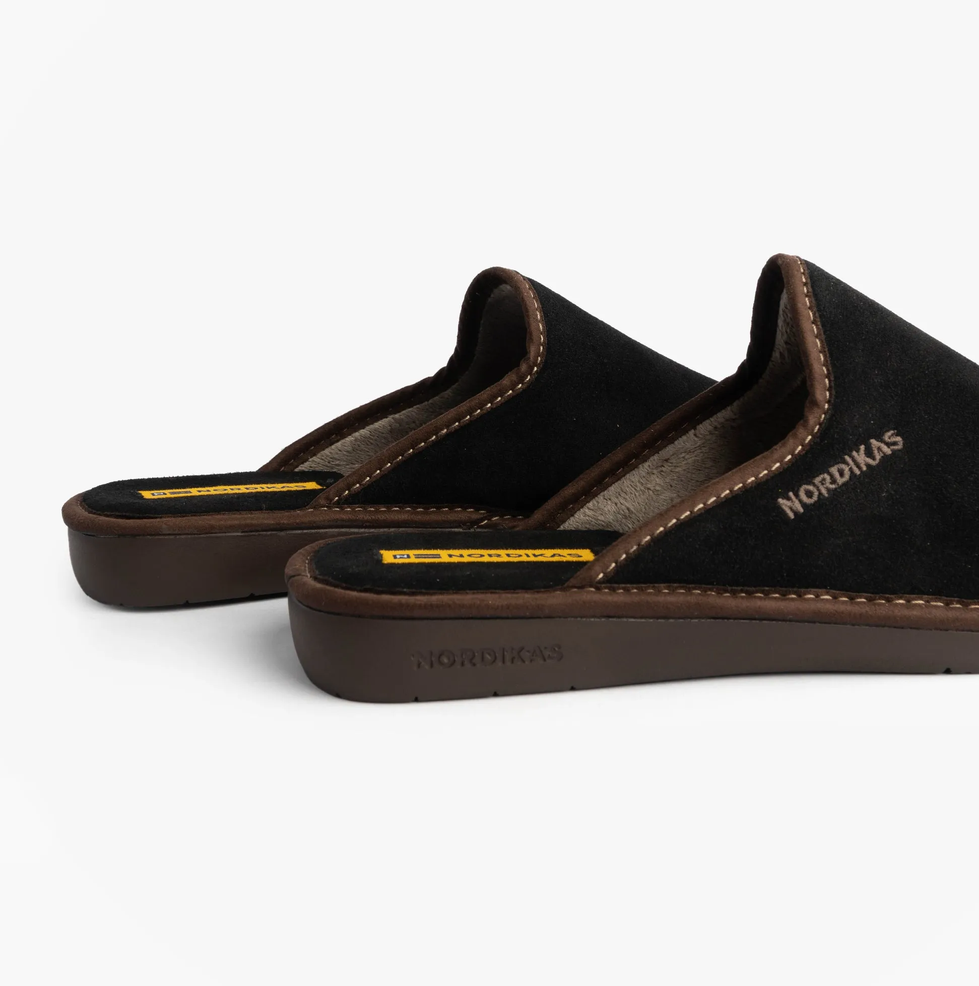 Nordikas 131 Mens Suede Mule Slippers Black sold by Shuperb product image thumbnail 5