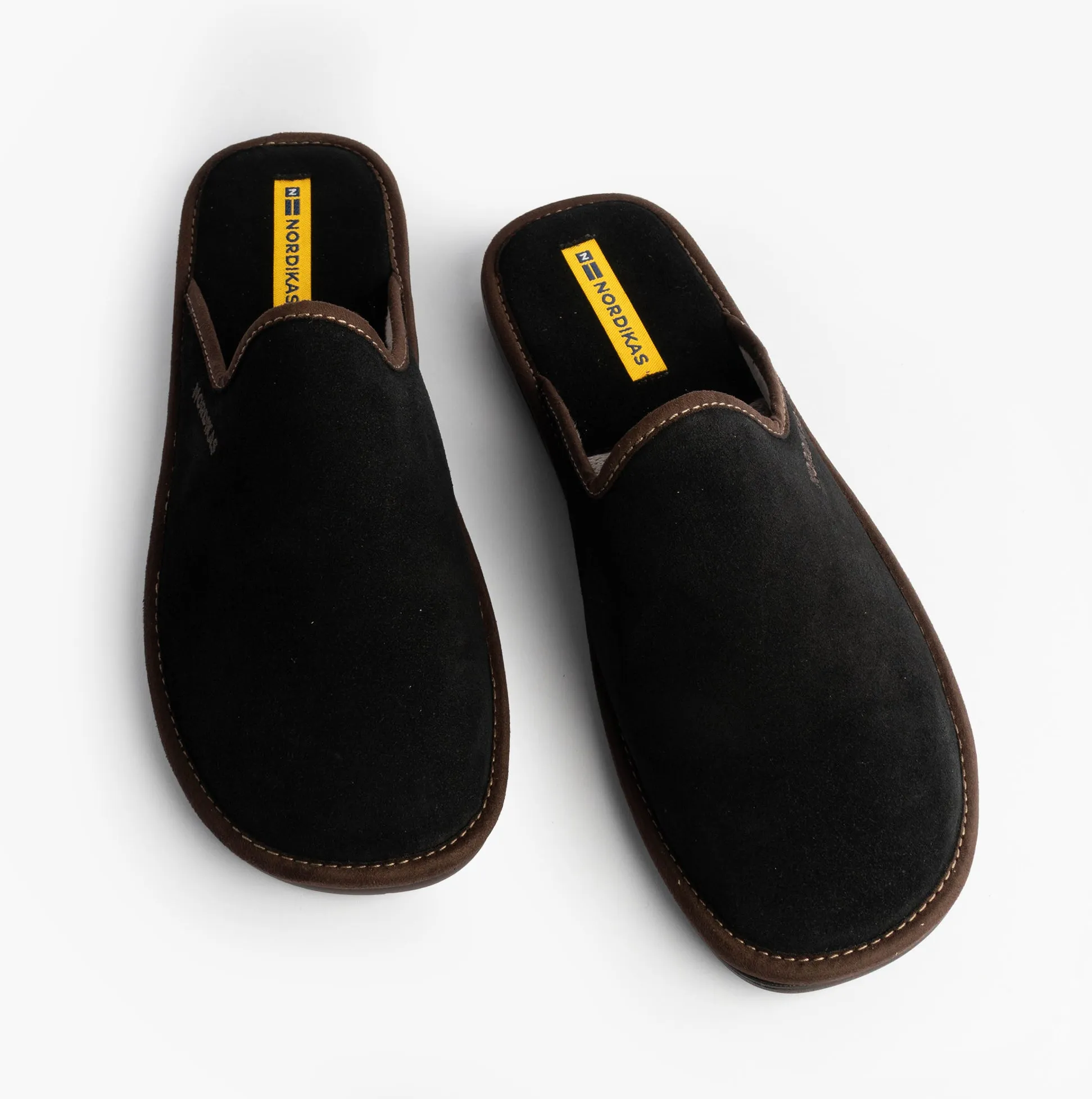 Nordikas 131 Mens Suede Mule Slippers Black sold by Shuperb product image thumbnail 2